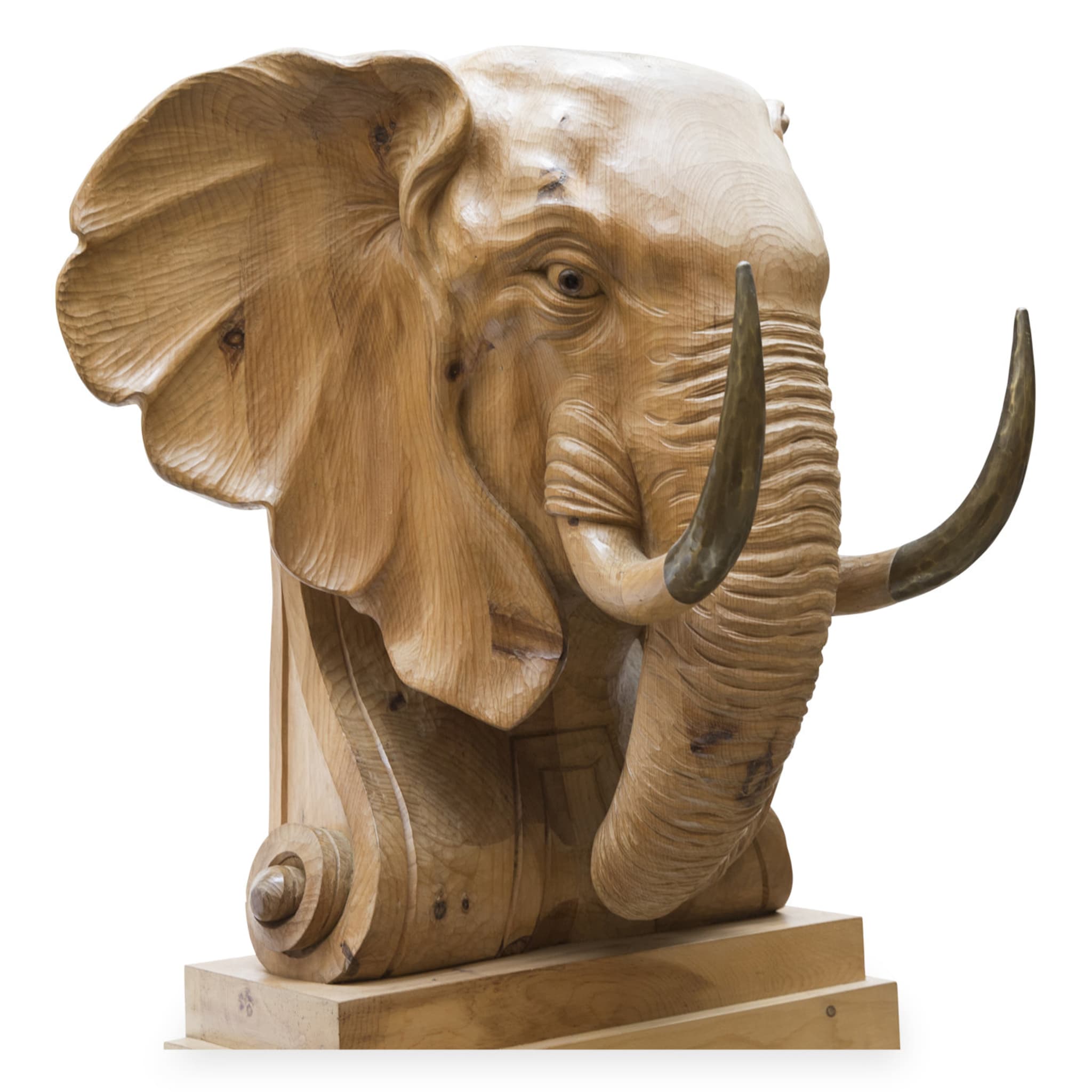 Elefante Il Magnifico Sculpture en bois - Vue alternative 2