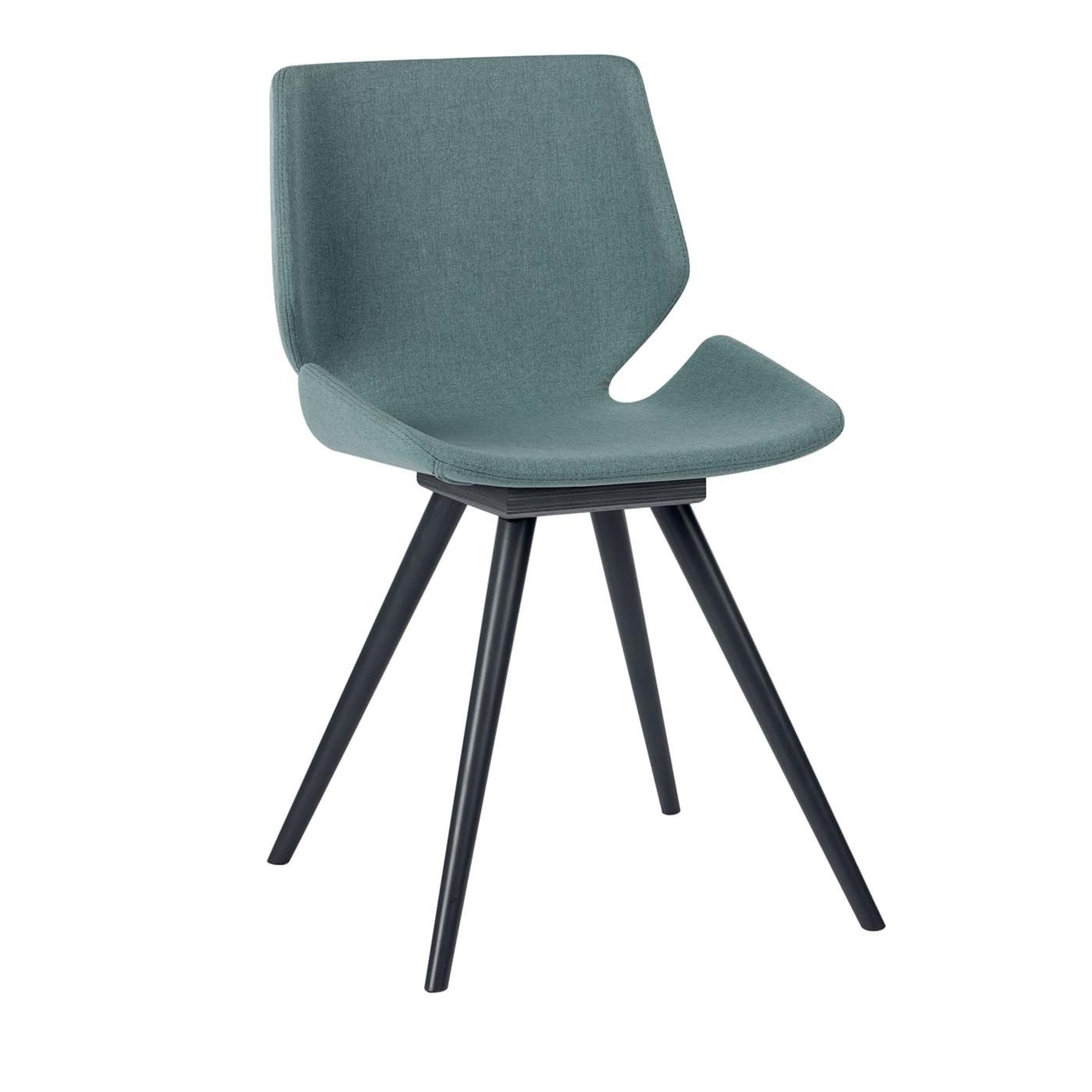 Set of 2 Meg Wood Chair Green and Black - Main view