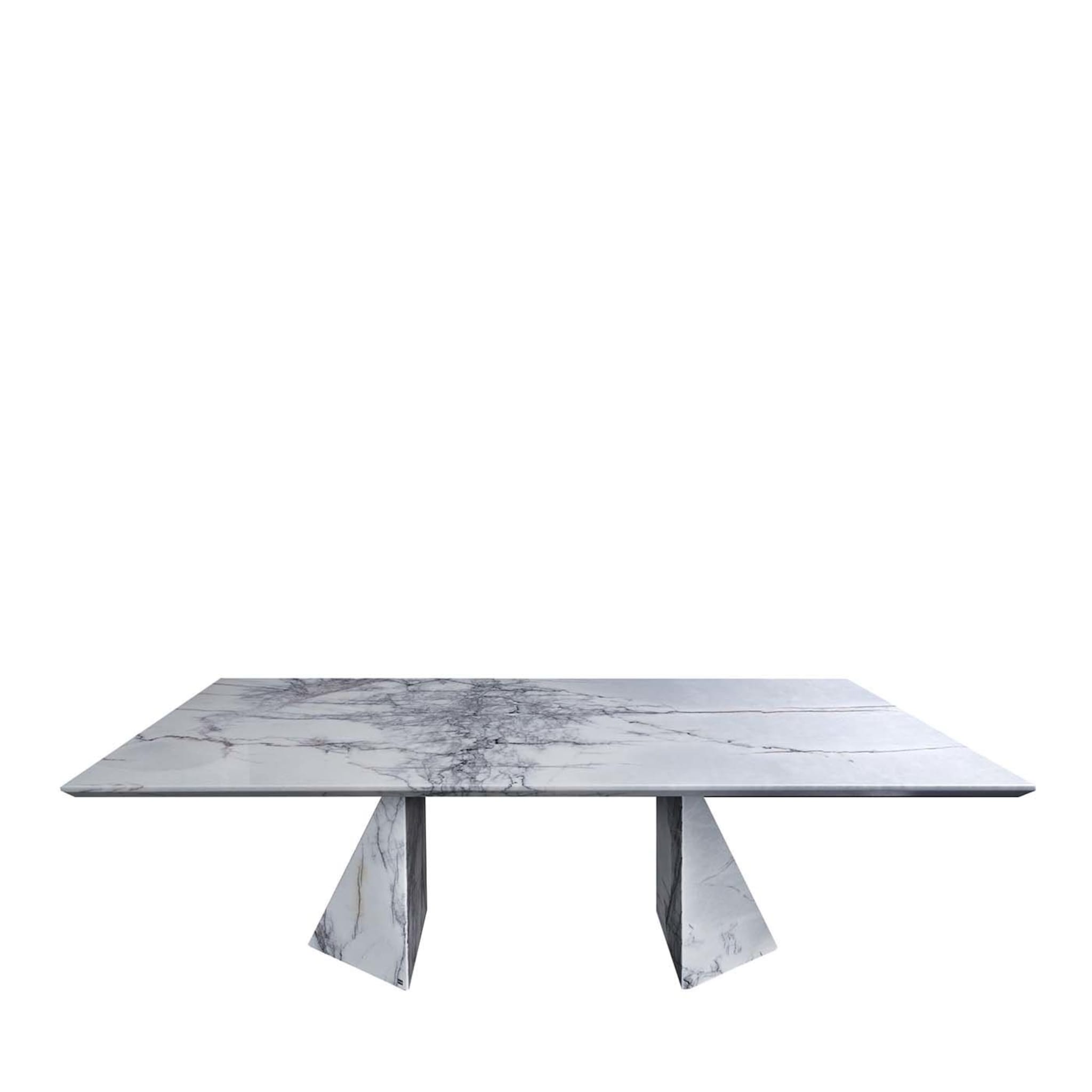 Table Oltre en marbre Bianco Lilla de Giorgio Soressi - Vue principale