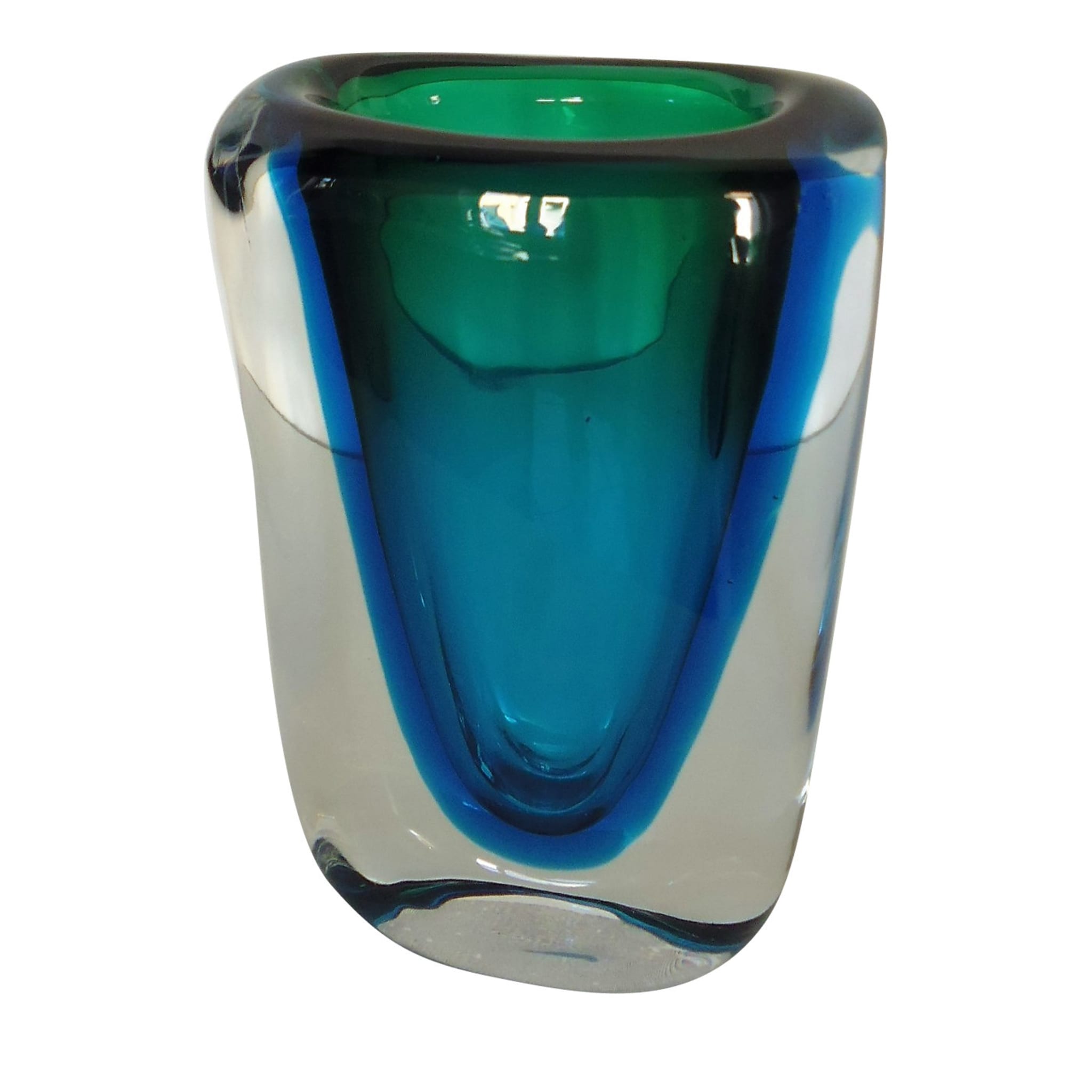 Aquamarin Große Quadro-Vase - Hauptansicht