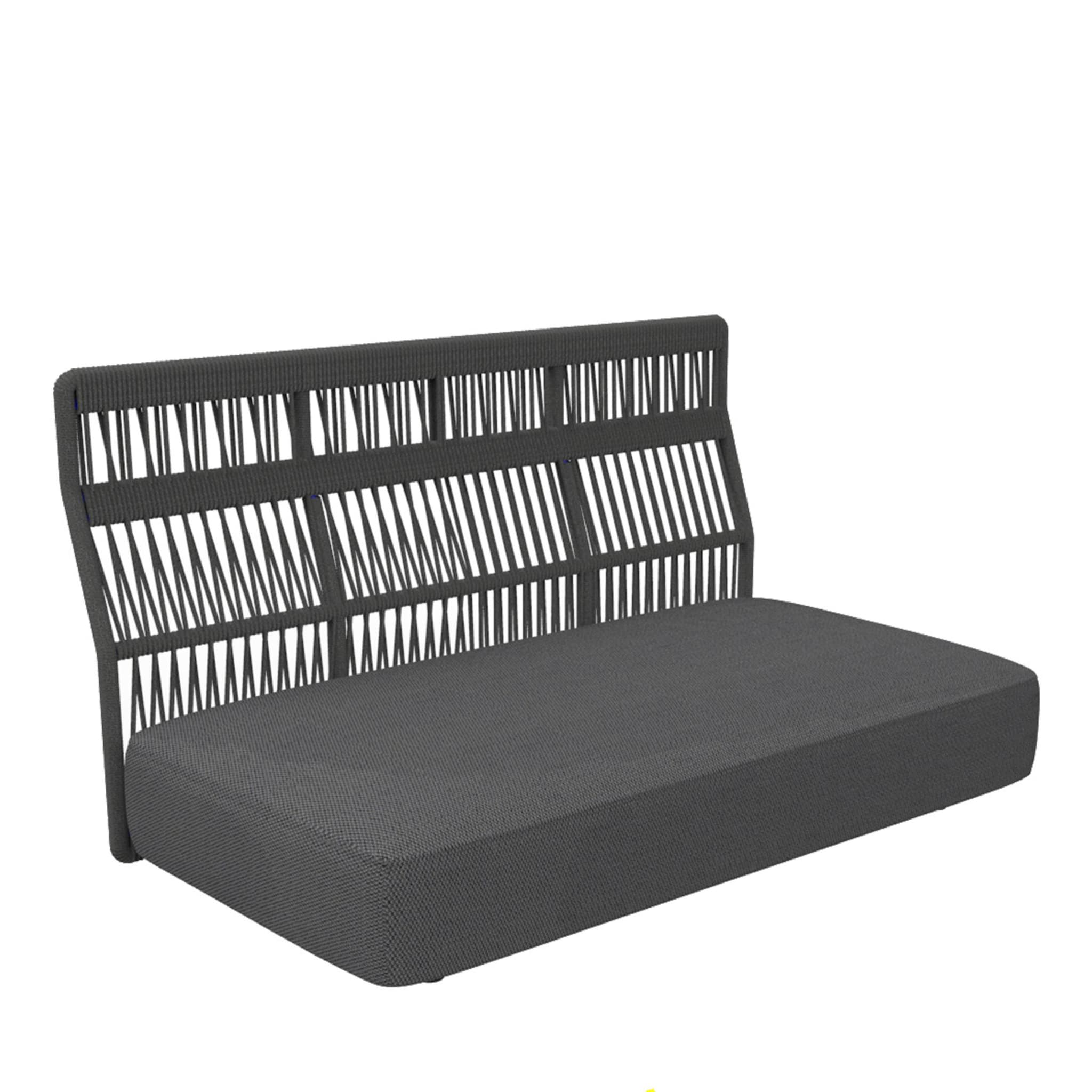 Sofa CX with Rope Backrest Dark Gray - Main view