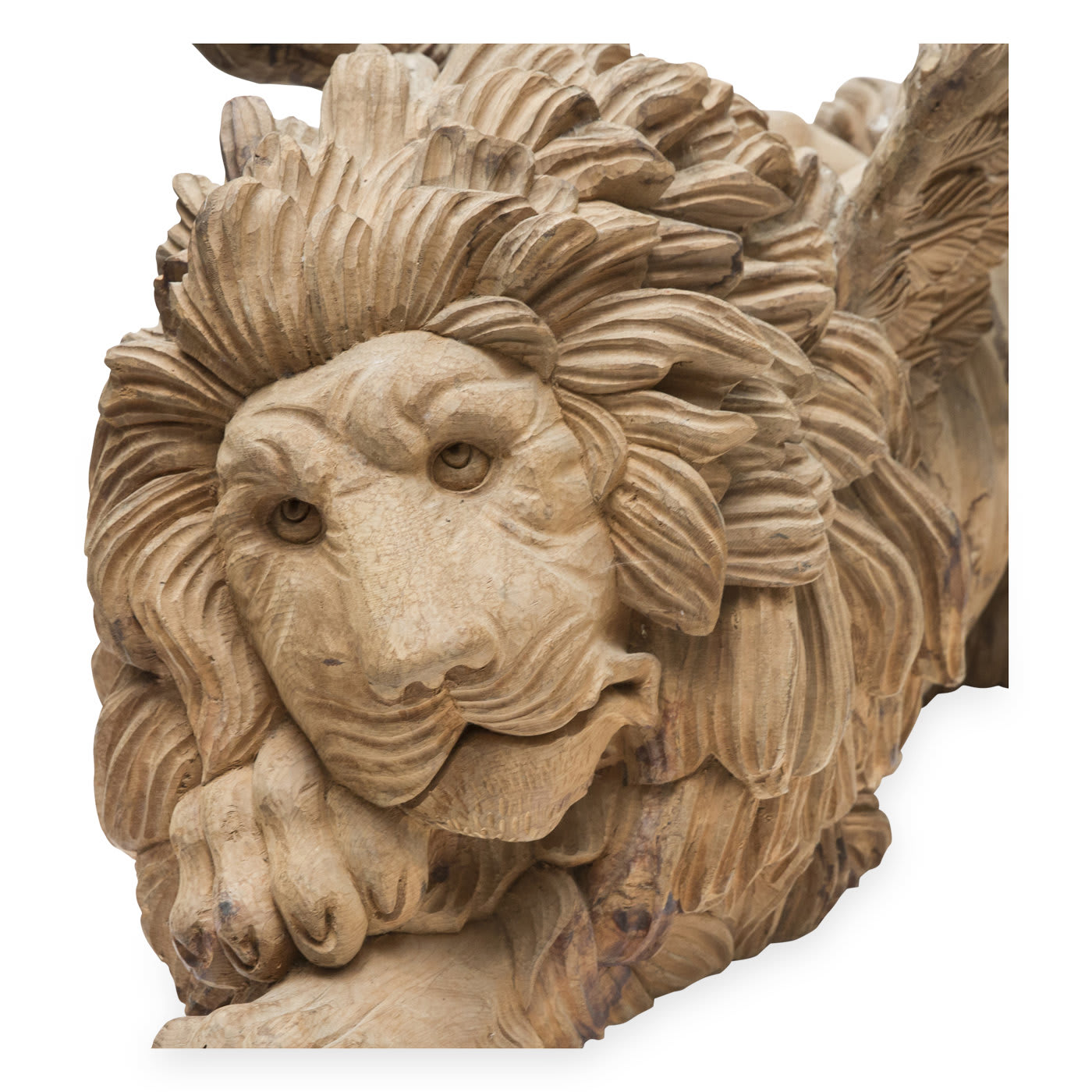 Grande Leone Africa Wood Sculpture - Bartolozzi e Maioli Bottega d'Arte
