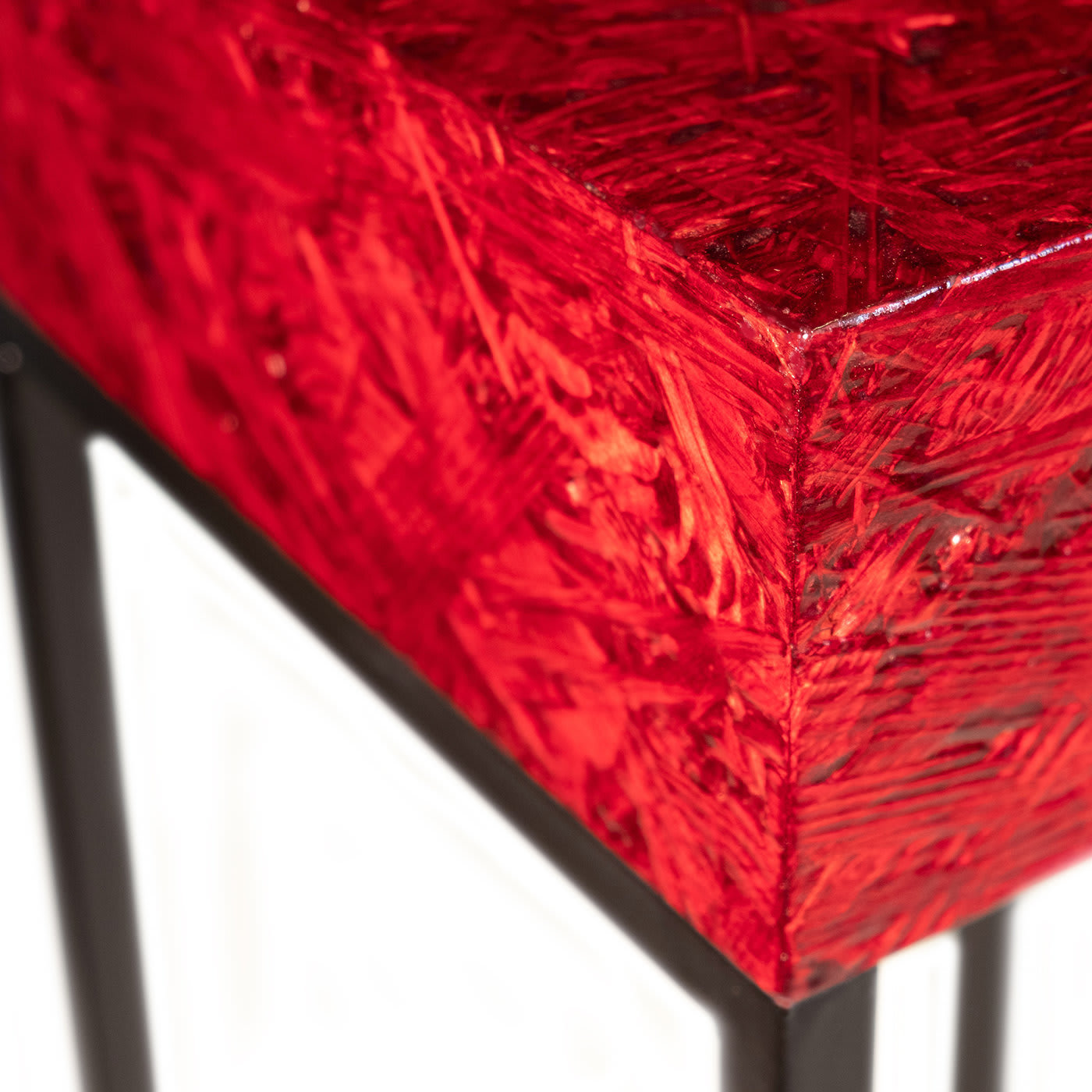 Spring Mini Side Table Red by Fabrizio Contaldo - Arkof