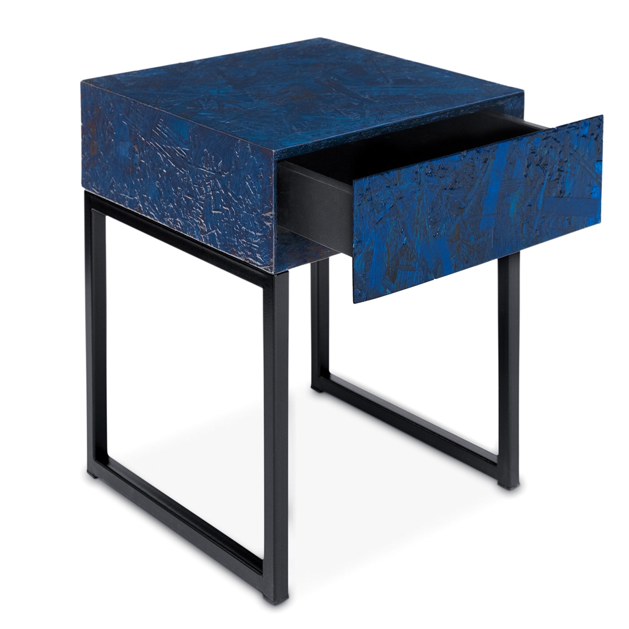 Spring Bedside Table With Drawer Blue by Fabrizio Contaldo  - Alternative view 2