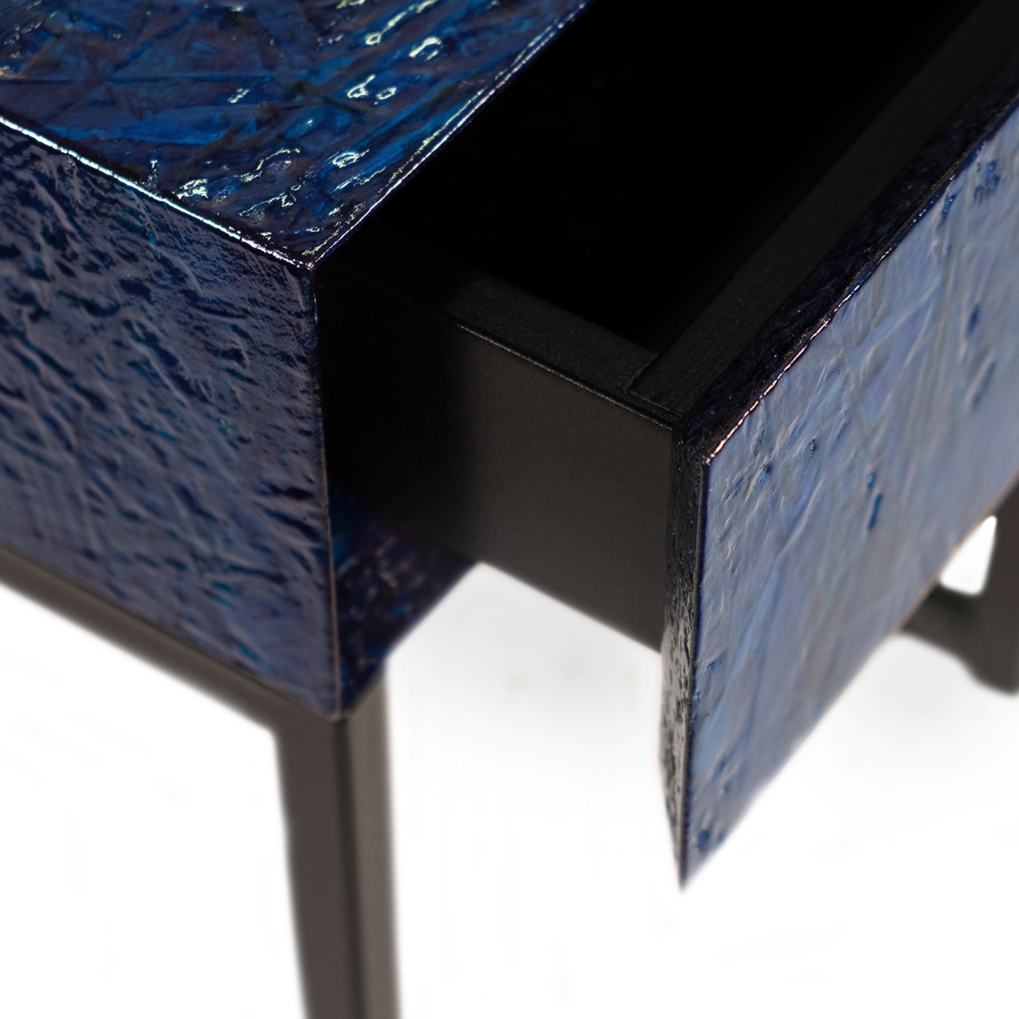 Spring Bedside Table With Drawer Blue by Fabrizio Contaldo  - Alternative view 4