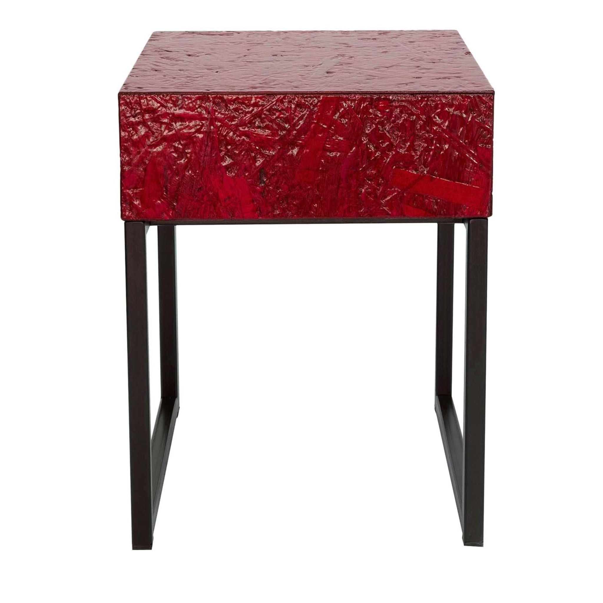 Spring Bedside Table With Drawer Red by Fabrizio Contaldo  - Vue principale