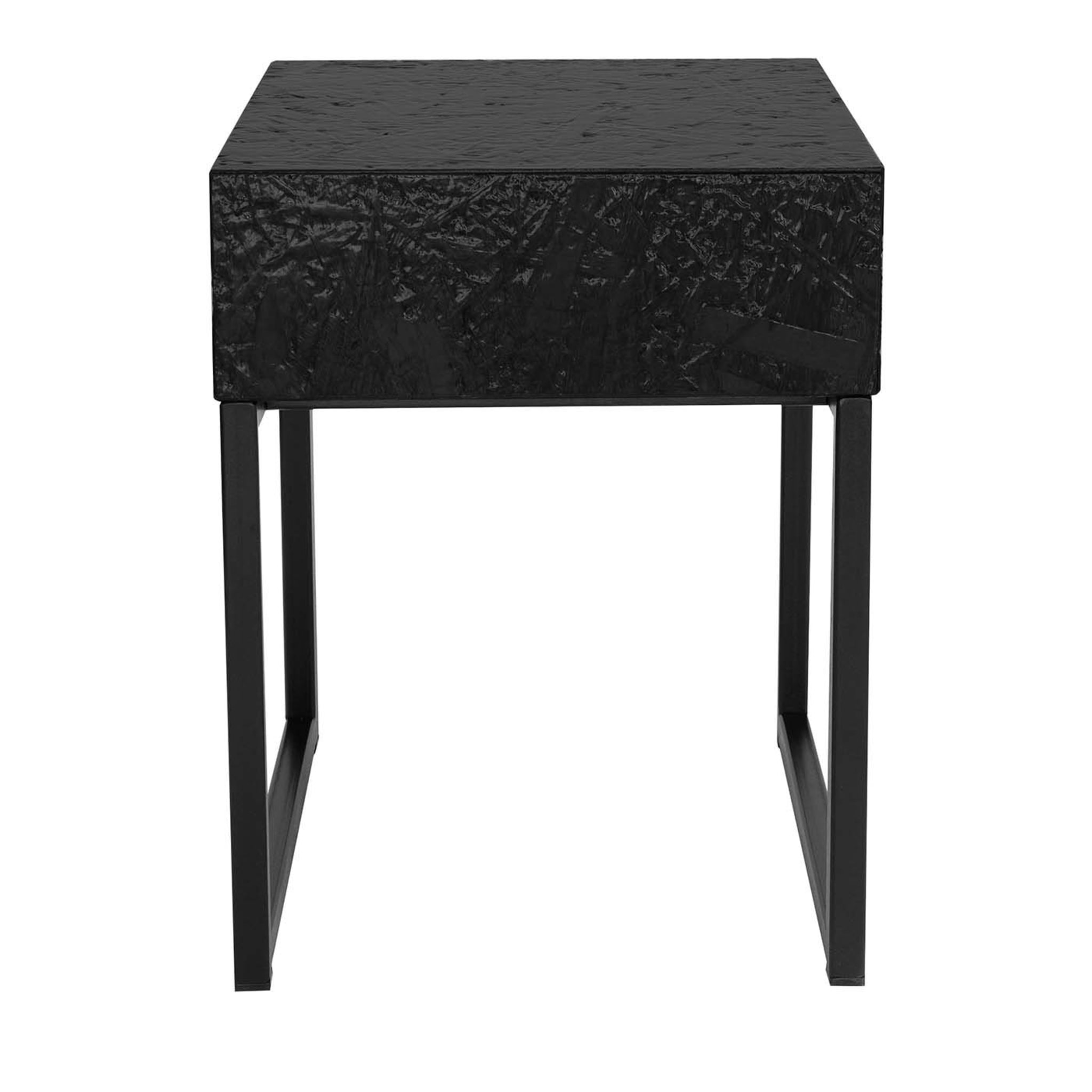 Spring Bedside Table With Drawer Black by Fabrizio Contaldo  - Main view