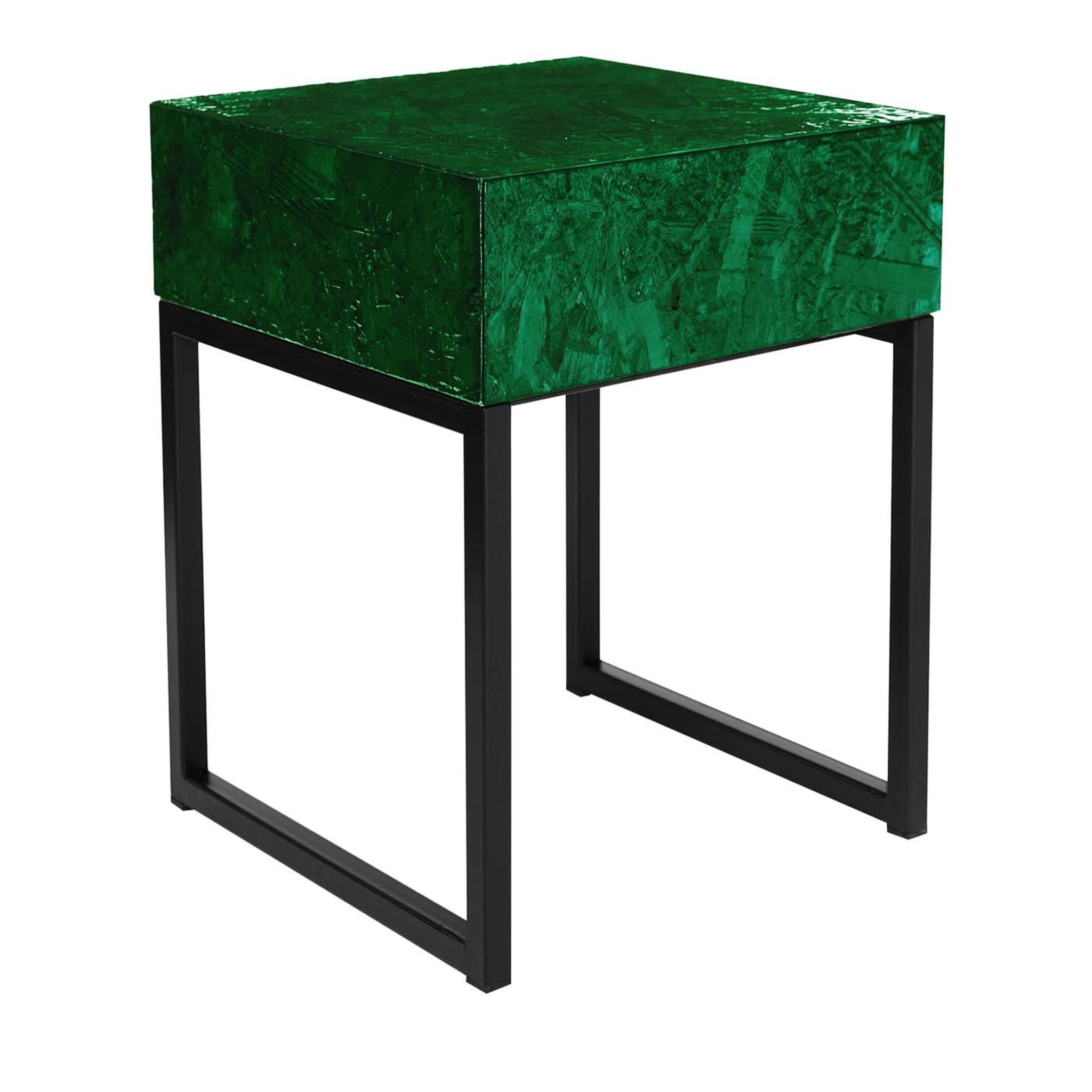 Table de chevet Spring avec tiroir vert par Fabrizio Contaldo  - Vue principale