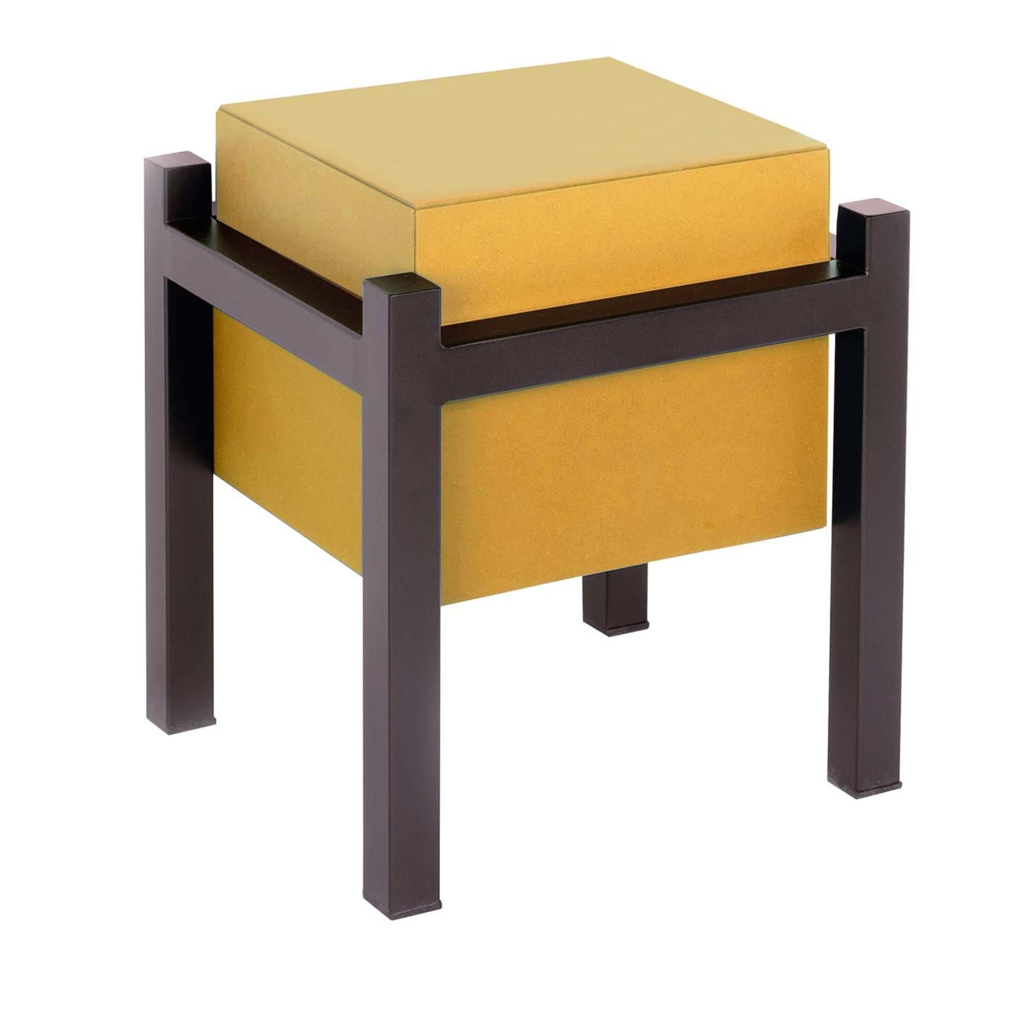 Table de chevet Palafitta jaune par Studio14 - Vue principale