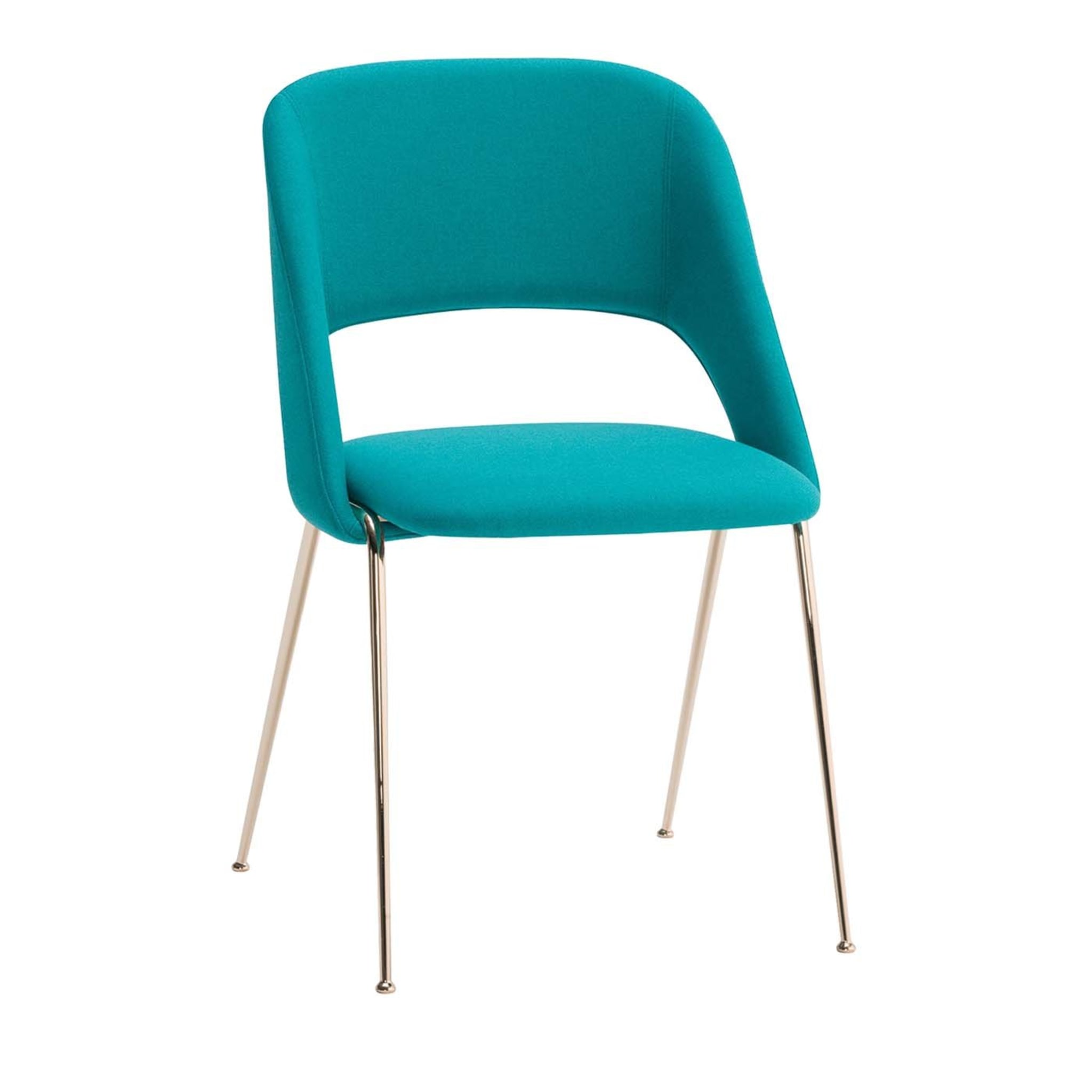 Ensemble de 4 chaises Delice Turquoise - Vue principale
