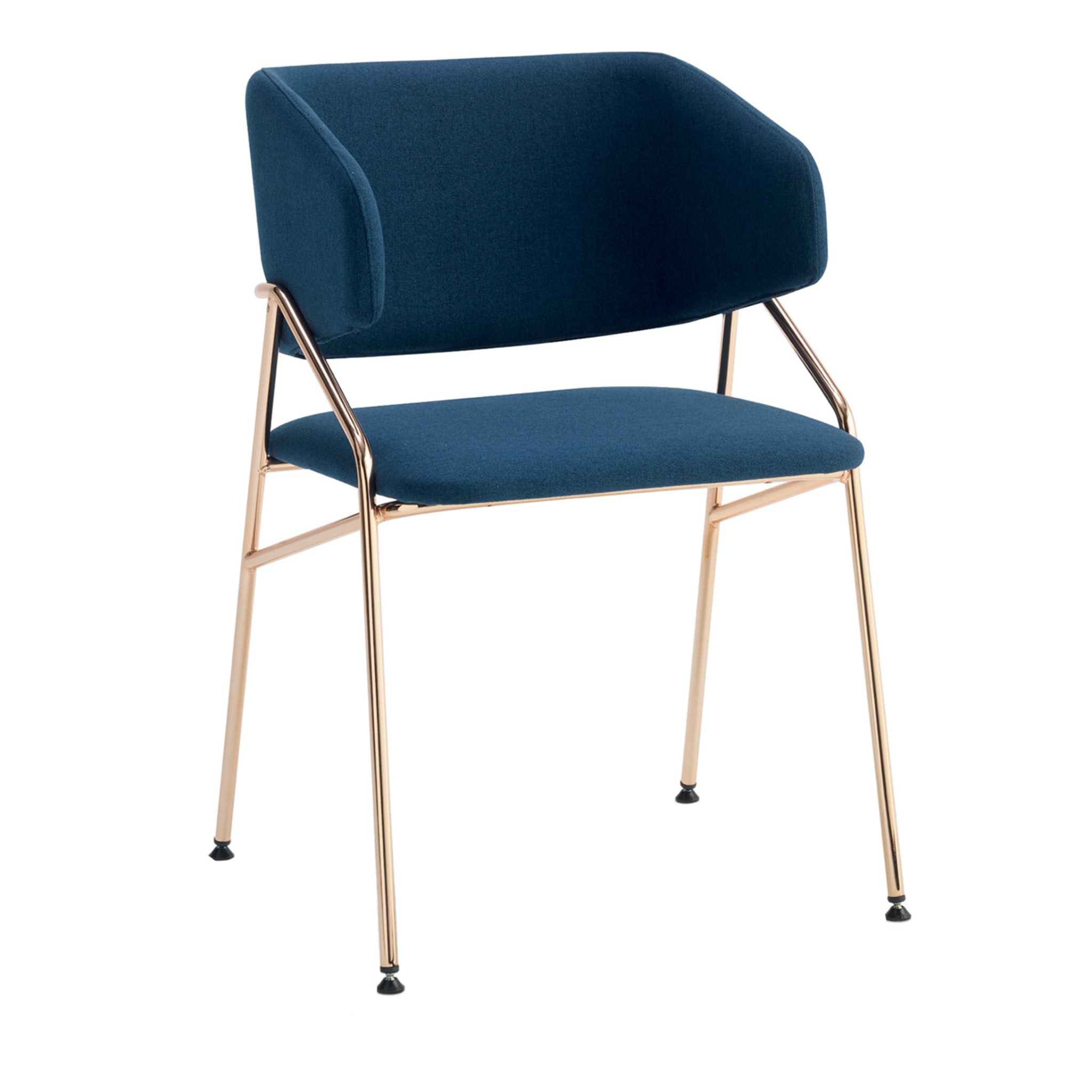 Set of 4 Ebony Royal Blue Chairs - Main view