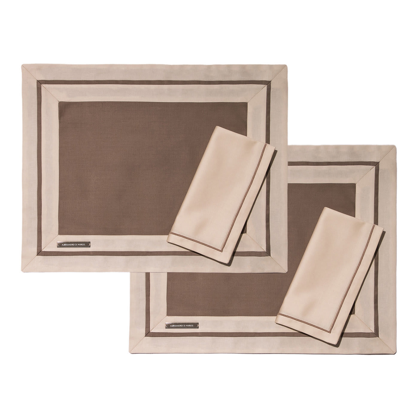 Placemats and Napkins - Beige - Alessandro Di Marco