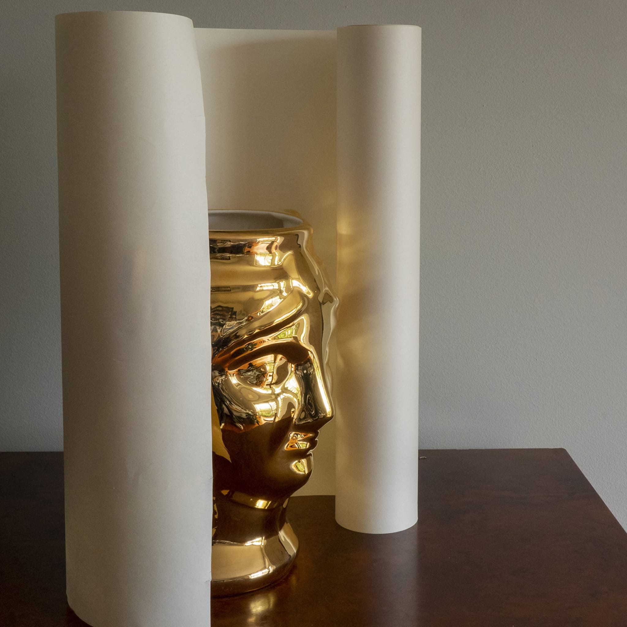 Testa di Moro and Testa Malandrina Set of 2 Gold and Silver Vases  - Alternative view 2