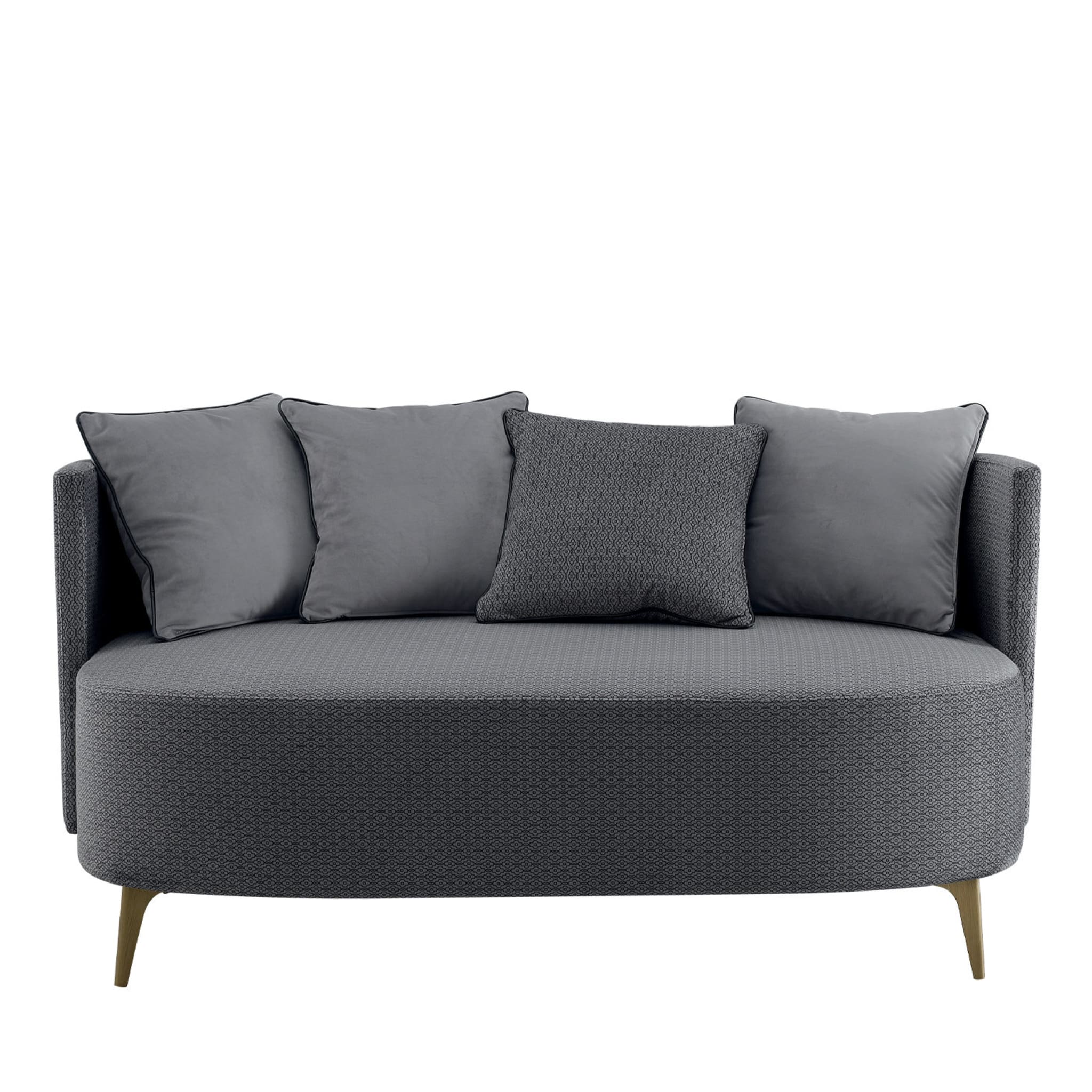 Graues ovales Sofa - Hauptansicht