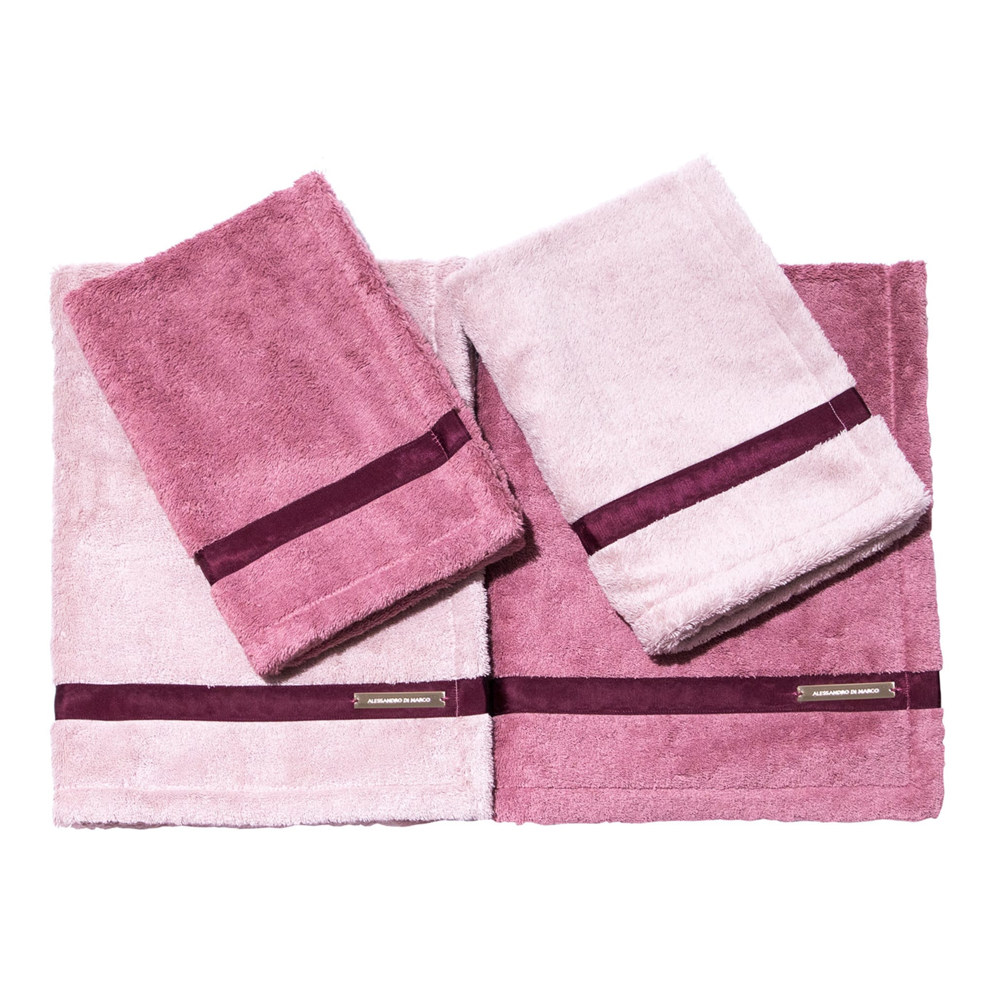 Large Bath Towel Set - Powder Pink Antique Rose - Alternative view 2