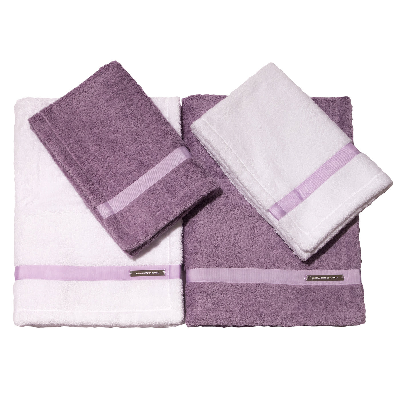 Large Bath Towel Set - Lilac - Alessandro Di Marco
