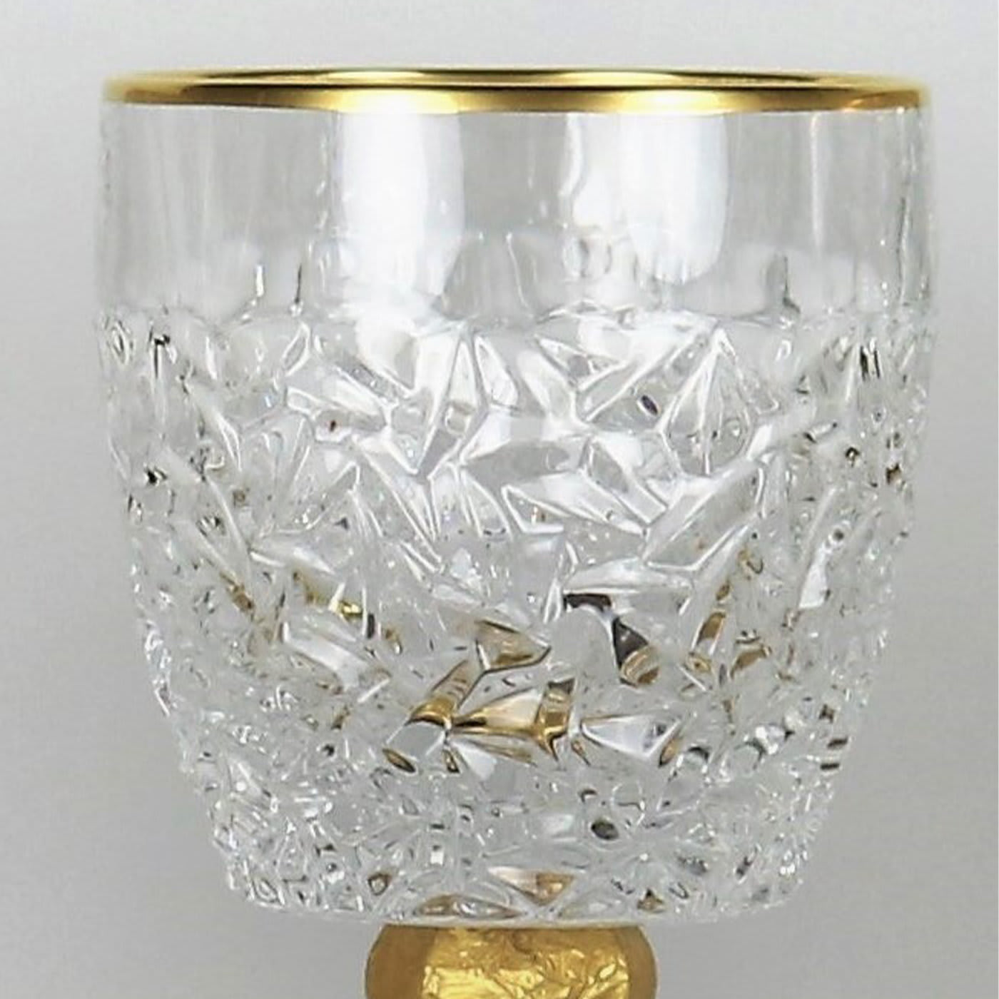 Set of Six Assorted Goblets in Gold - Griffe Montenapoleone by Vetrerie di Empoli