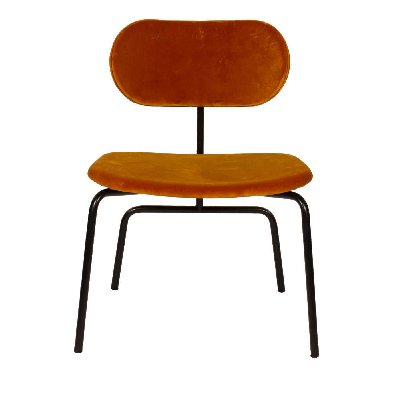 Lombrella Velvet Lounge Chair Orange by Andrea Forapani - Lombrello