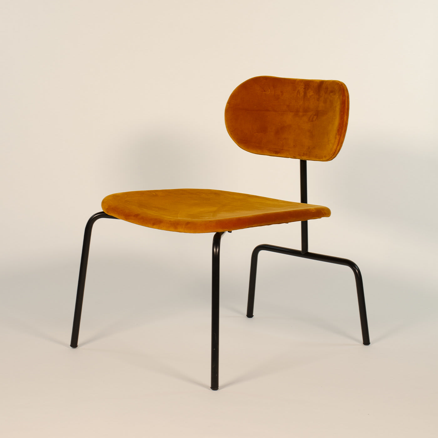 Lombrella Velvet Lounge Chair Orange by Andrea Forapani - Lombrello