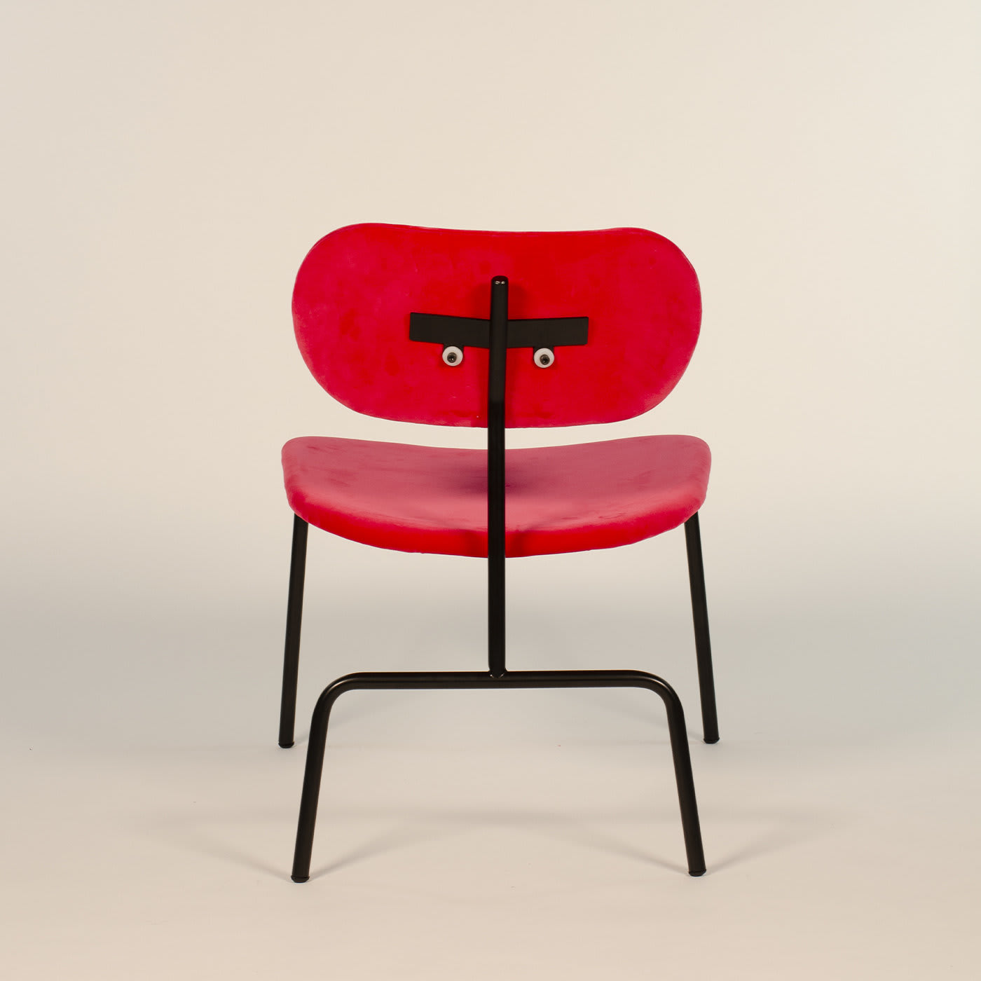 Lombrella Velvet Lounge Chair Bright Red by Andrea Forapani - Lombrello
