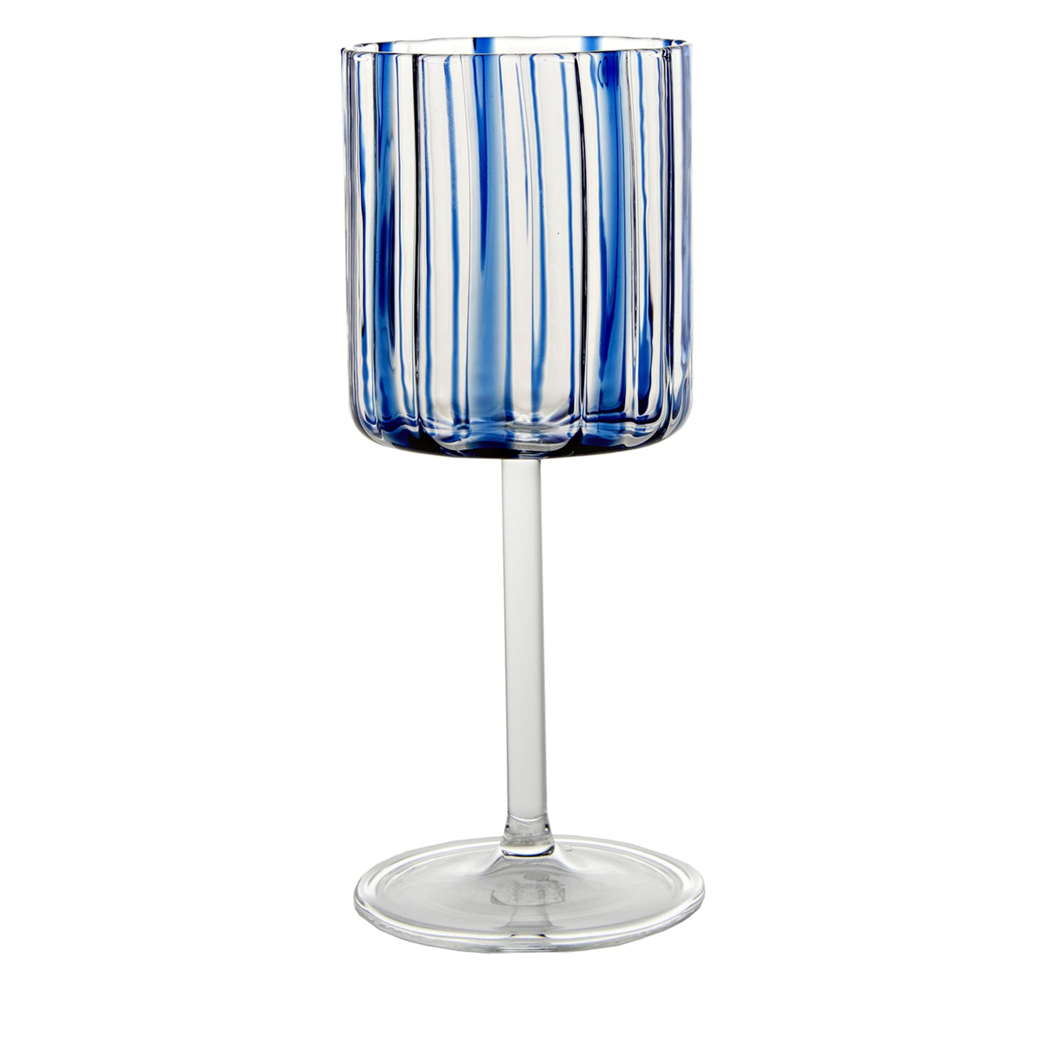 Blue Stripes Wine Goblet - Main view