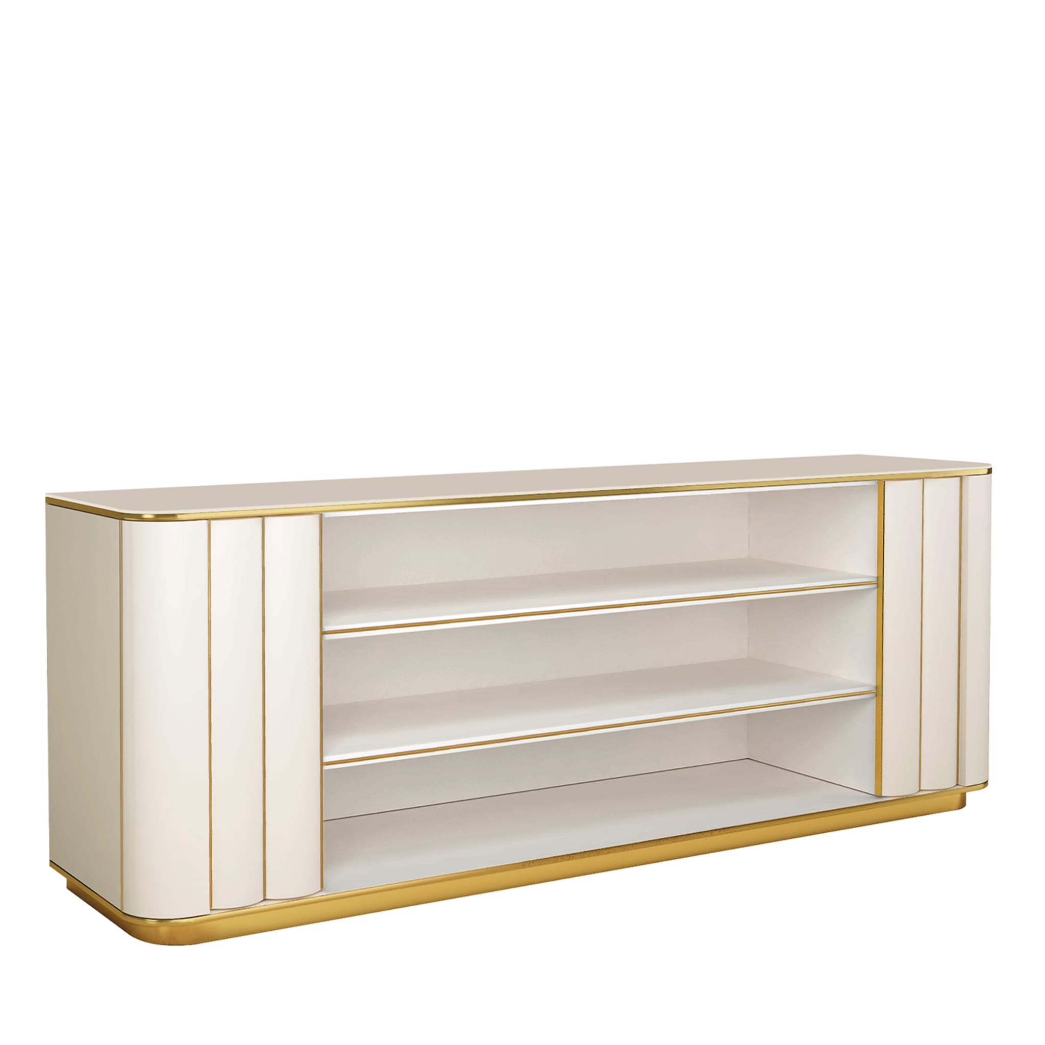 Duilio Low Bookcase with Two Doors - Alternative view 1