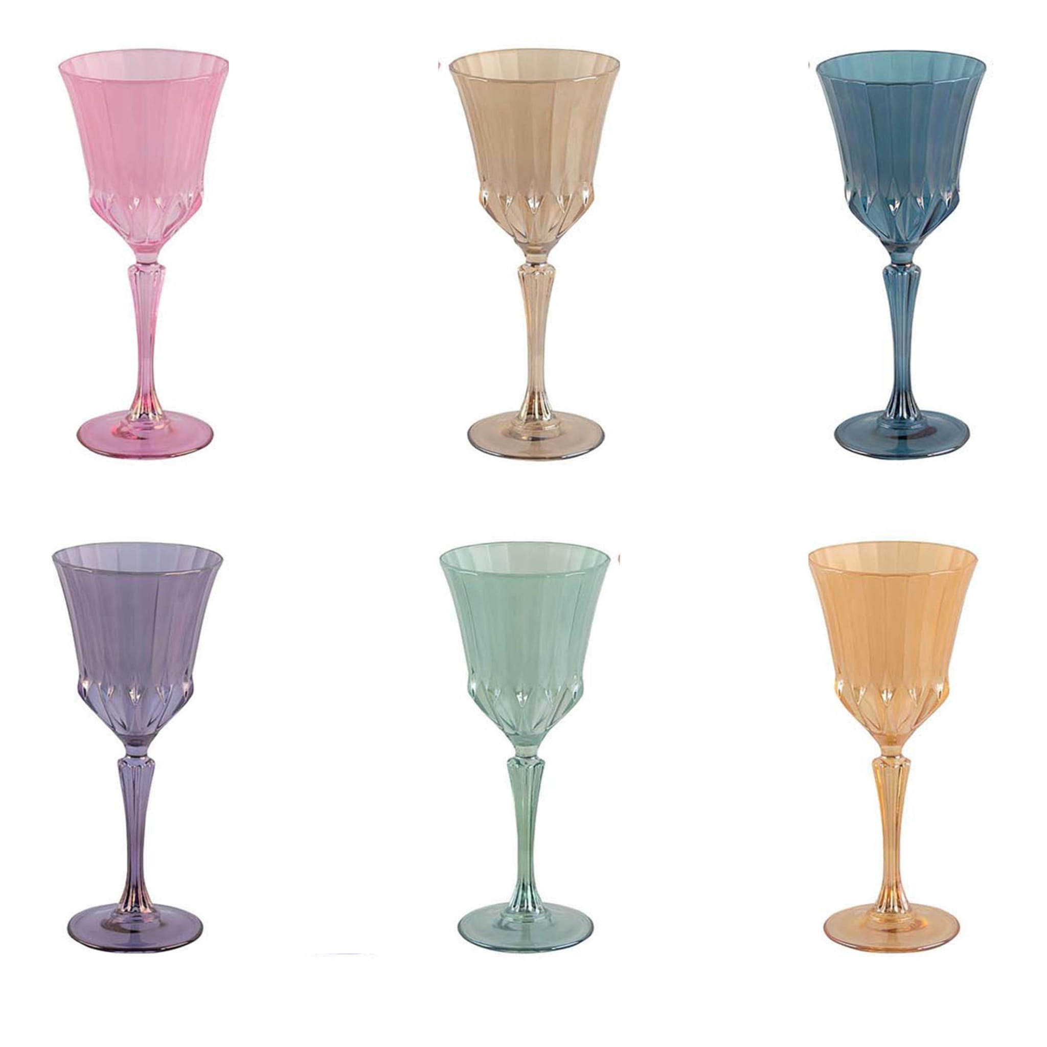 Canal Set of Six Water Glasses - Vue principale