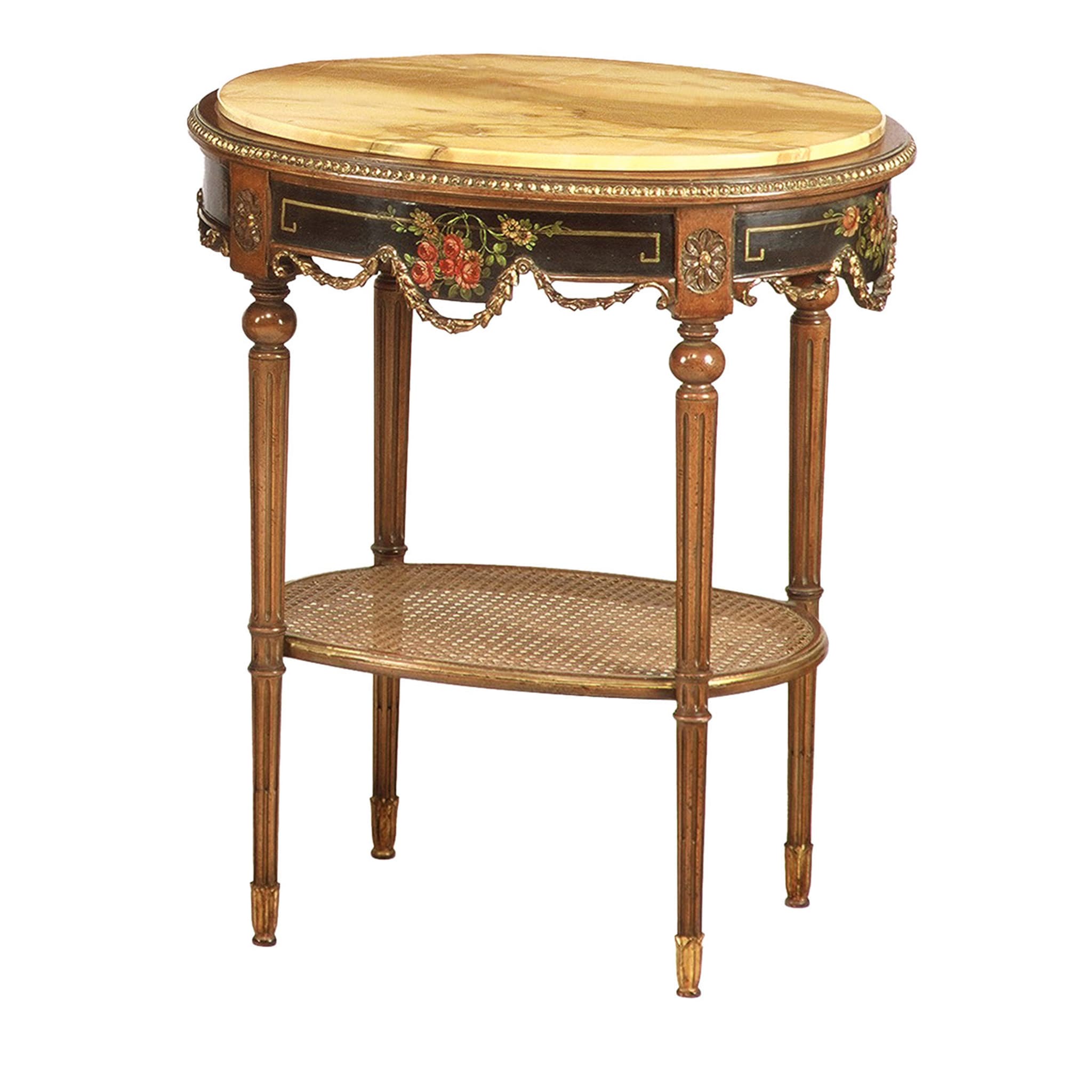French Noclassic-Style Oval Side Table #1 - Main view