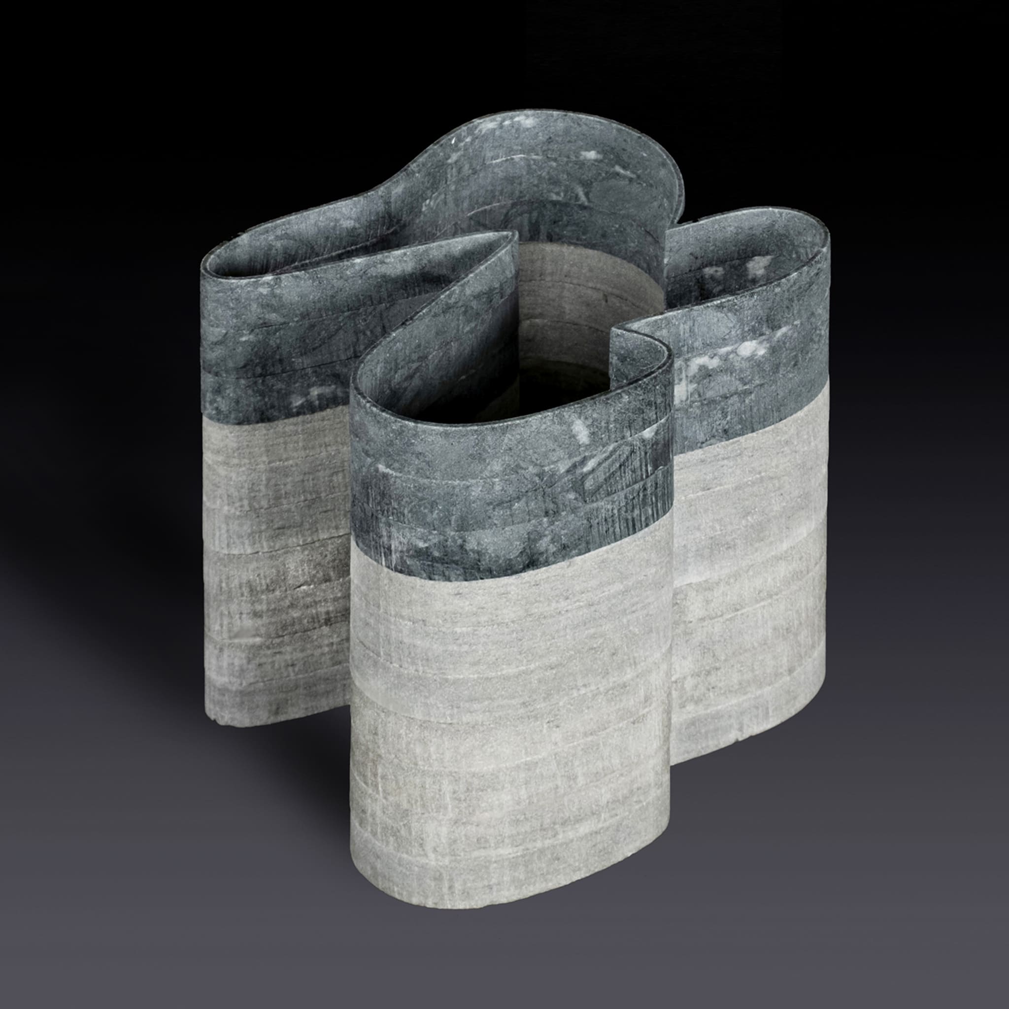 Streifen Vase Lagunengrüner Marmor #1 von Paolo Ulian - Alternative Ansicht 4