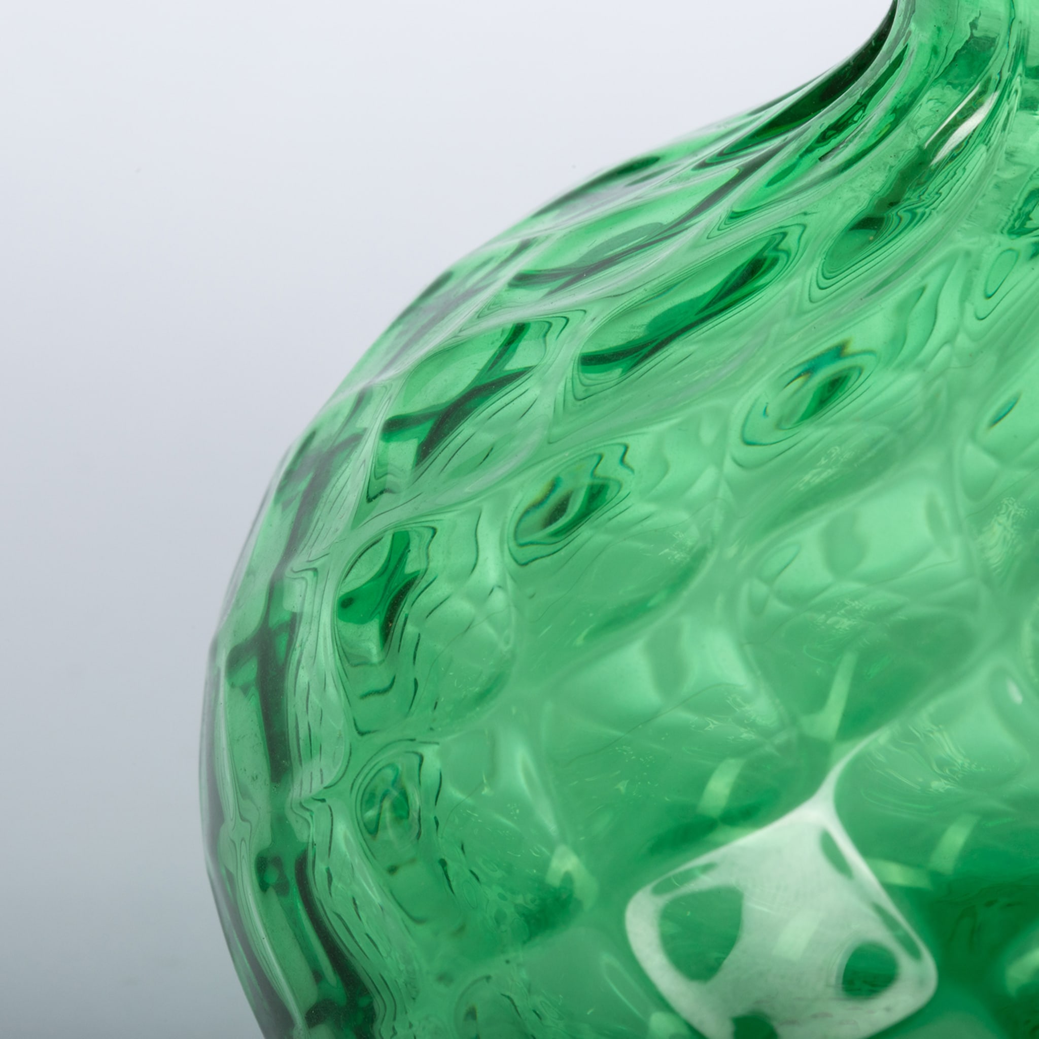 Cipolla Balloton Vase vert avec bord bleu - Vue alternative 2