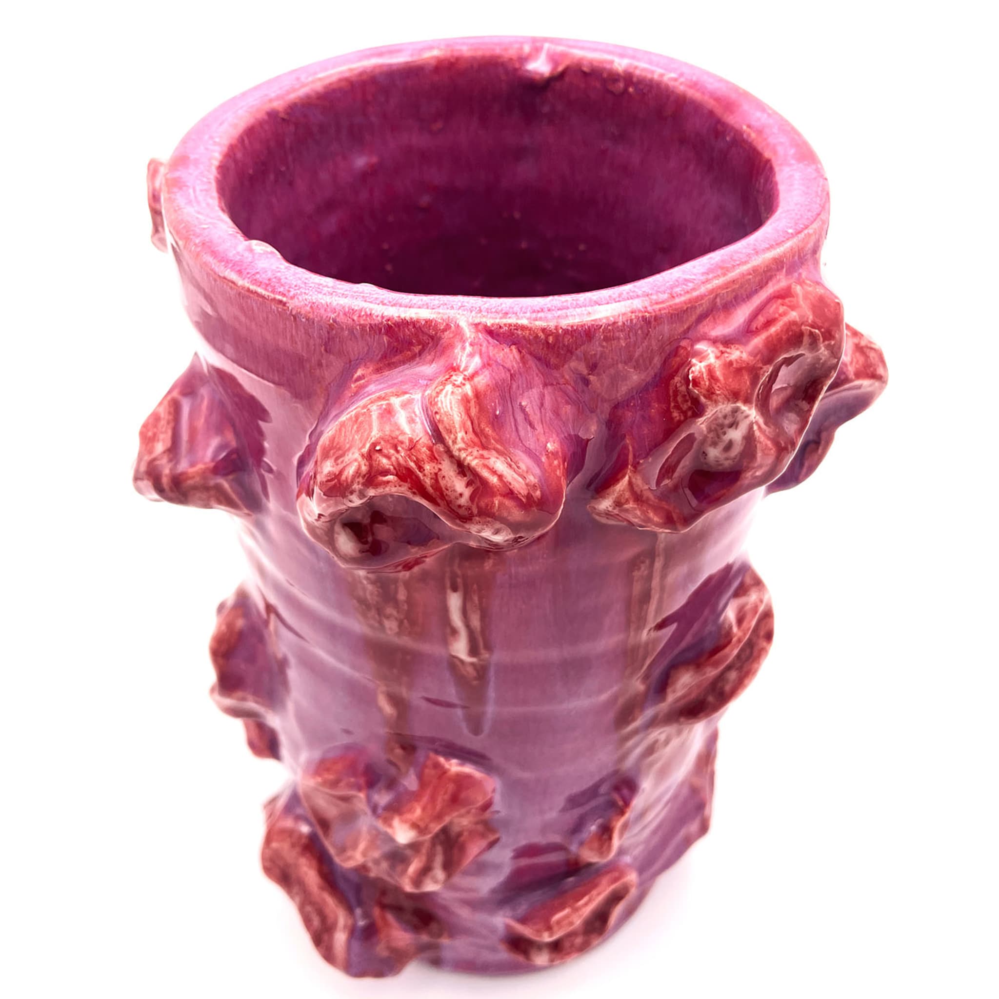 Gum Opera Mauve and Danger Red Cylinder Vase - Alternative view 4