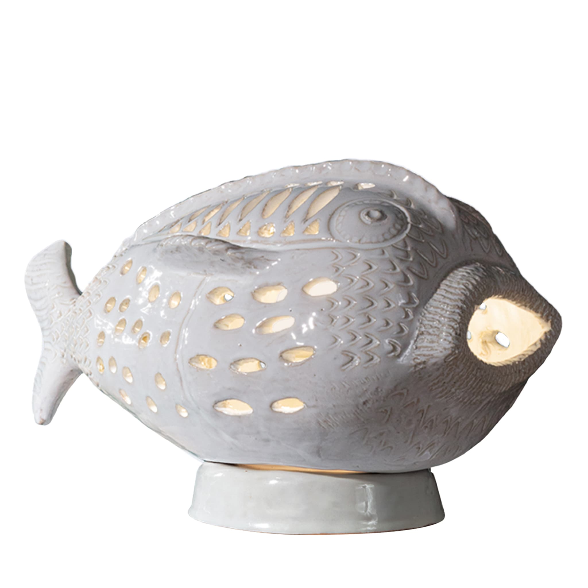 Perle Marine Pesce Pagliaccio N.6 Weiß Tischlampe - Hauptansicht