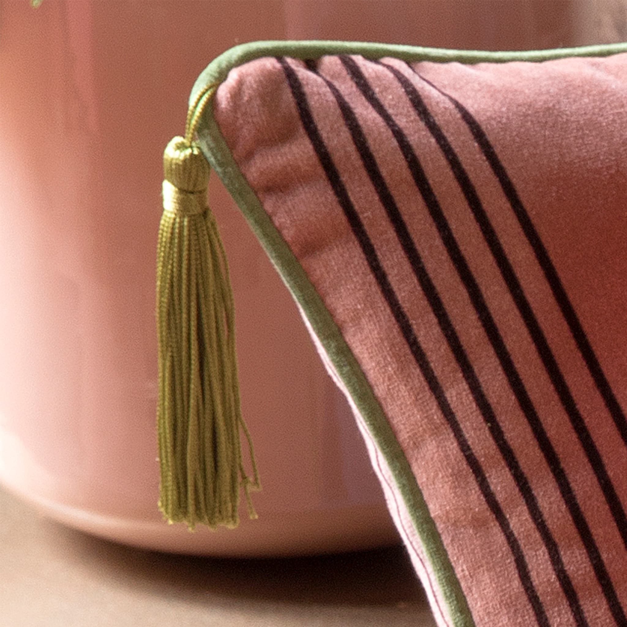 Sweet Pillow Rectangular Striped Antiqued-Pink Cushion - Alternative view 1