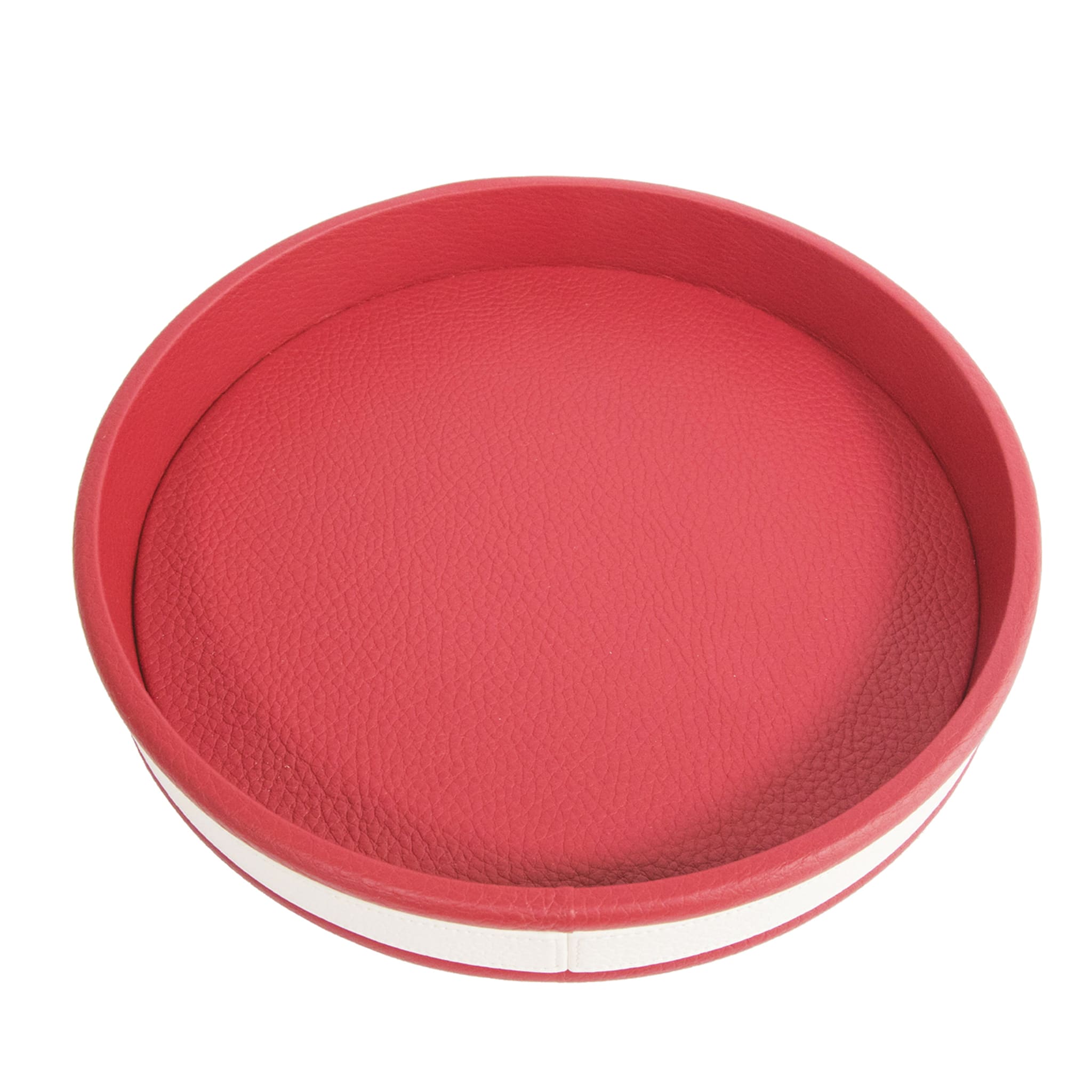 Strips Round Red Tray - Main view
