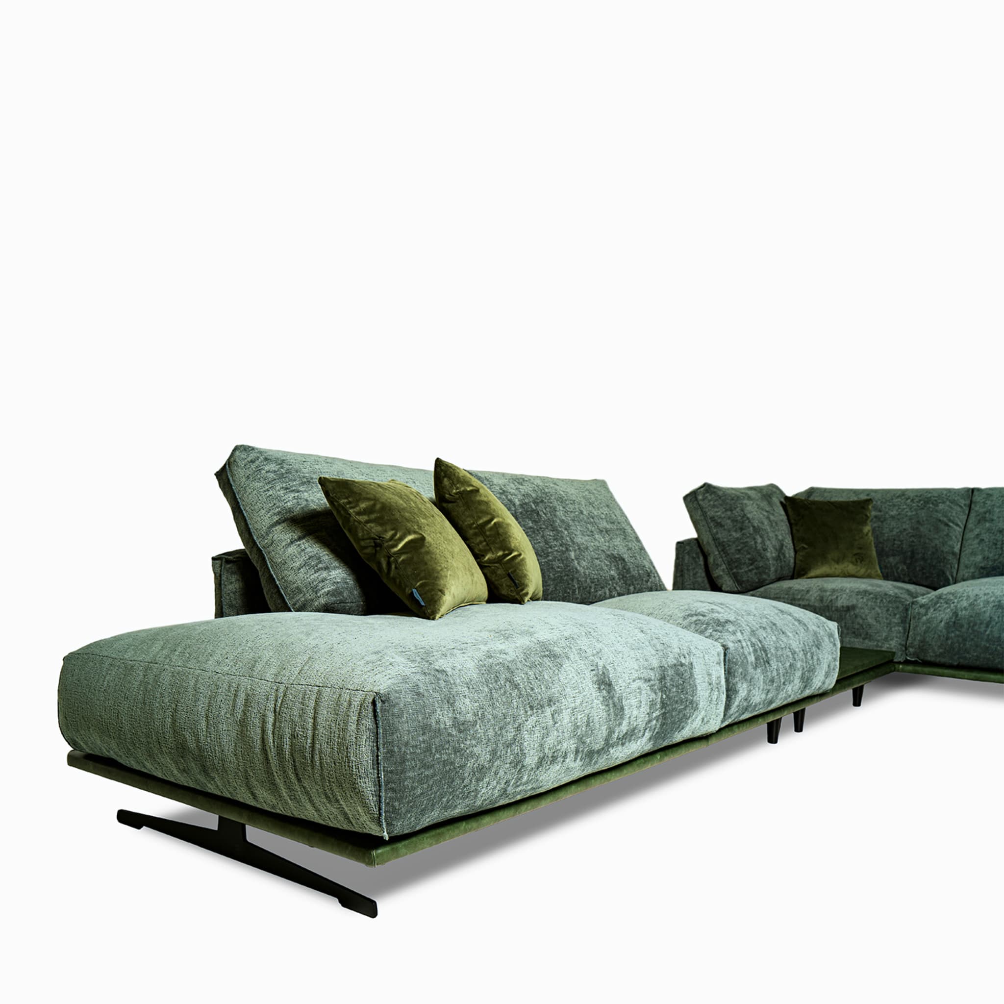  Boboli Green Corner Sofa with Side Table - Alternative view 2