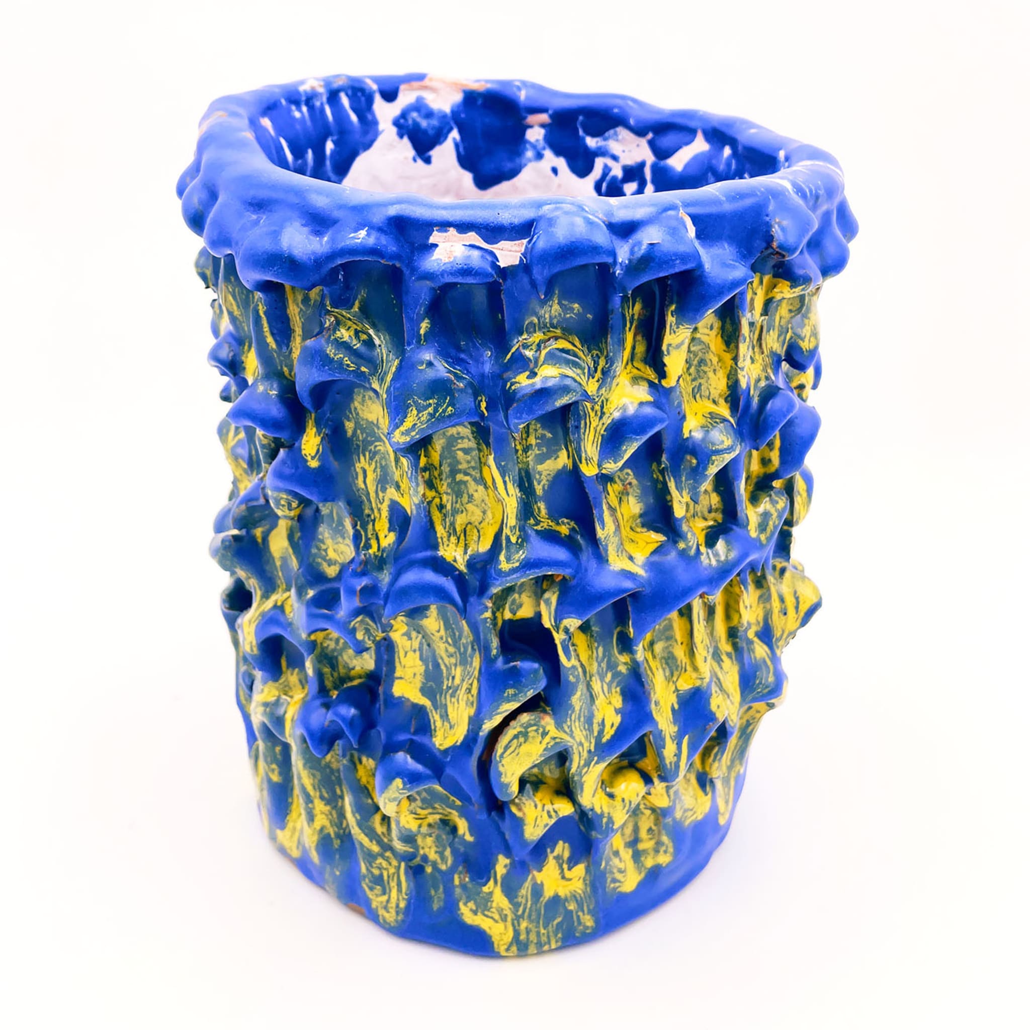 Onda Egyptian Blue and Sunflower Yellow Vase - Alternative view 4