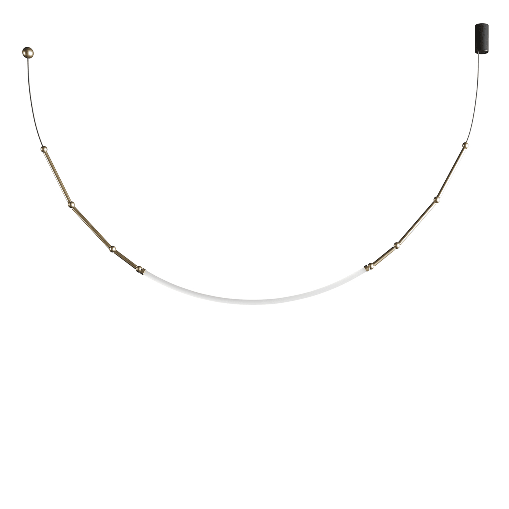 LEDA Lampe suspendue monobloc en bronze mat - Vue principale