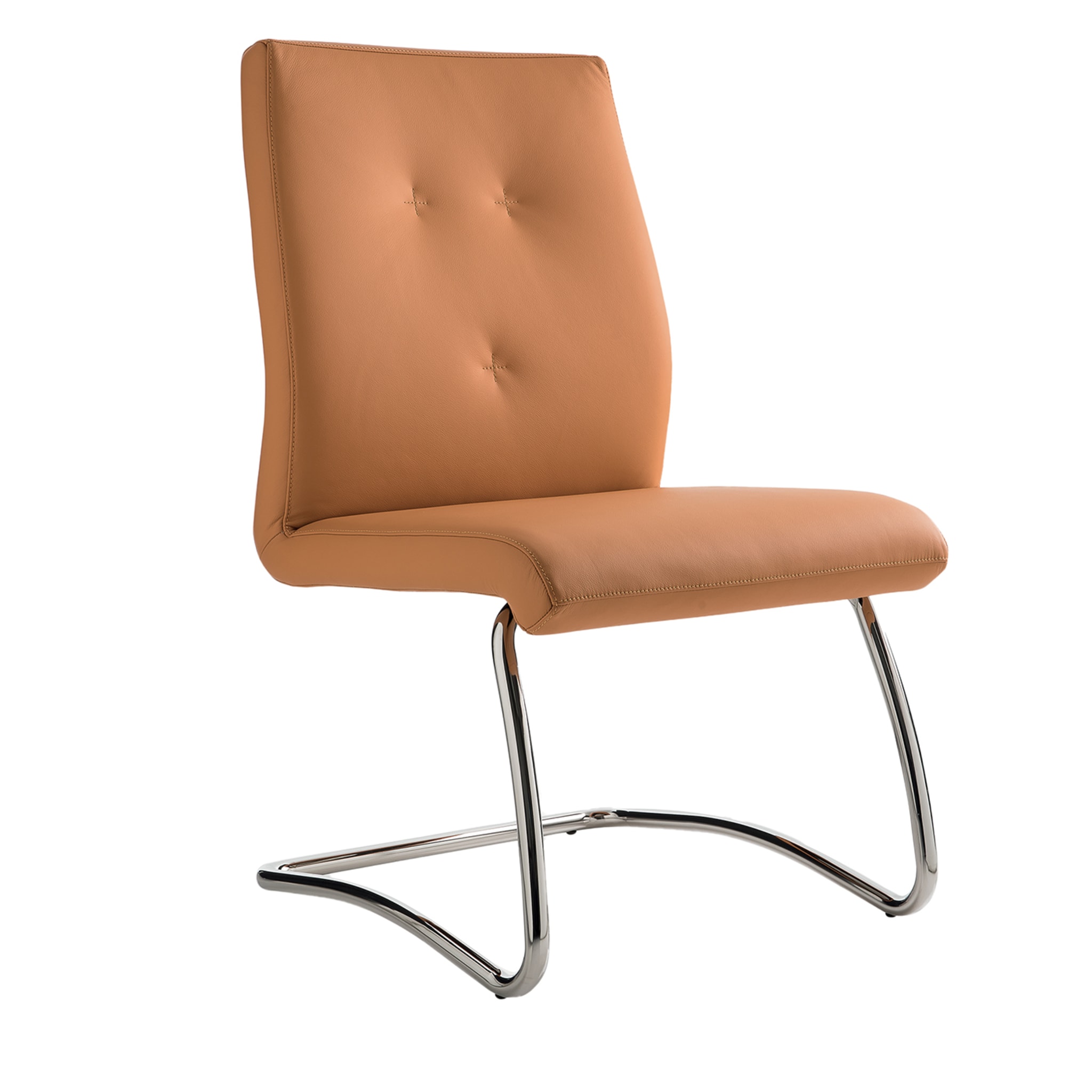 Ein orangefarbener Stuhl - Hauptansicht
