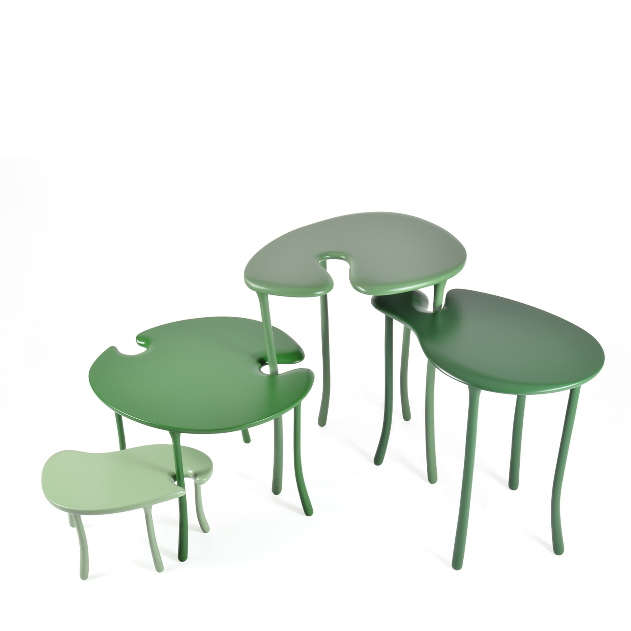 Tavo B1 Modular Set of 4 Green Coffee Tables Limited Edition - Alternative view 1