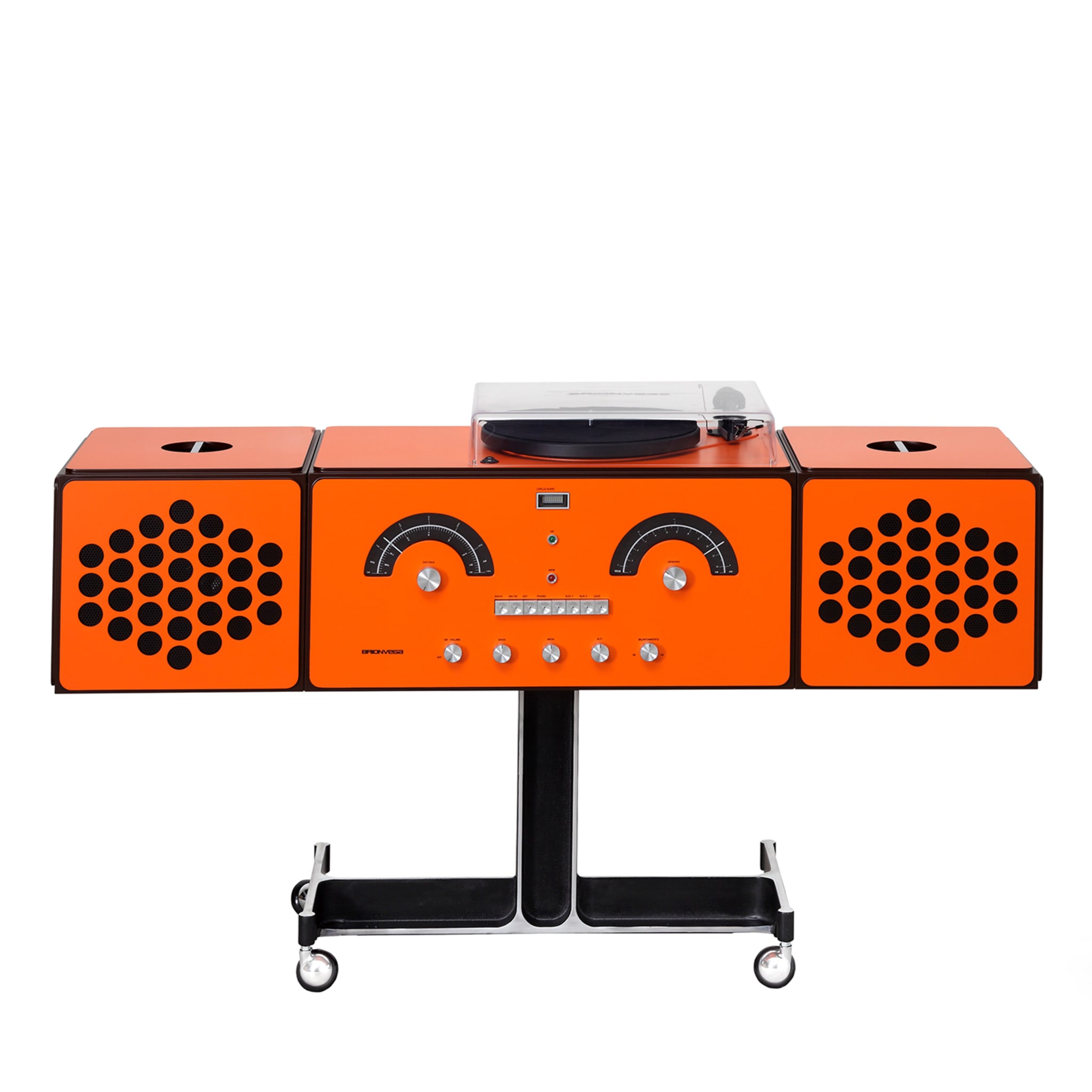 Orange Radiofonografo RR226 von Achille und Pier Giacomo Castiglioni - Hauptansicht