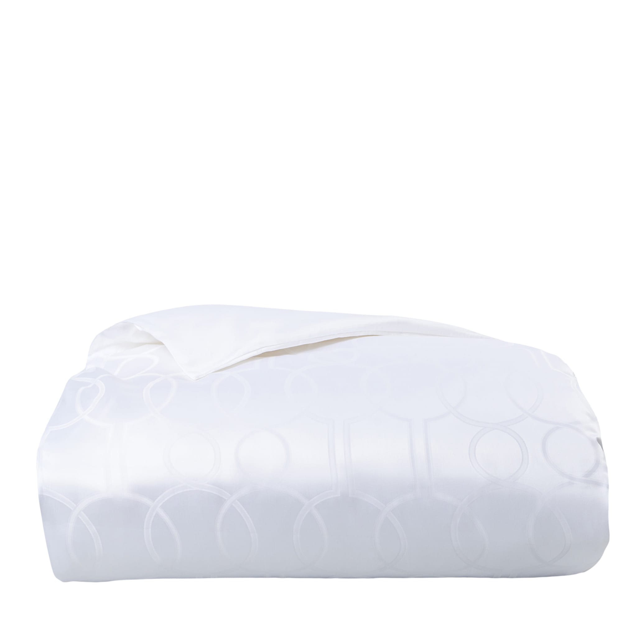 Shangri-La Jacquard Weiß Doppelbett Bettbezug - Hauptansicht