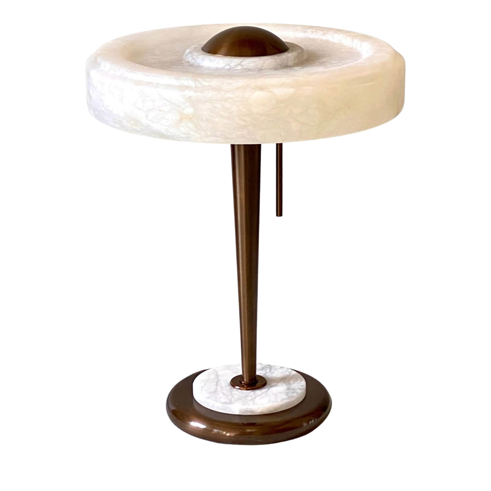 Lampada da tavolo Benny in edizione limitata in bronzo e alabastro - Vista principale