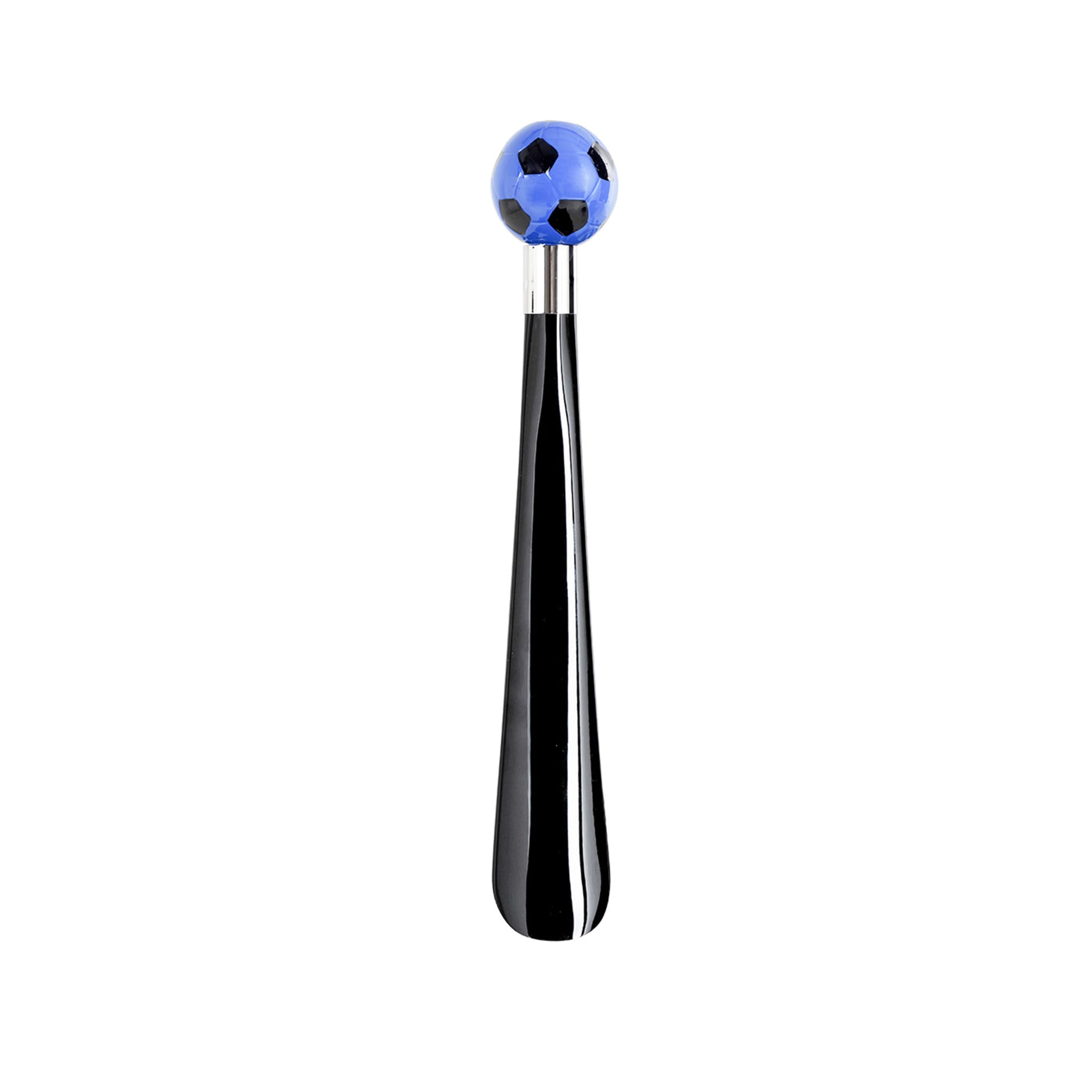 Calcio Small Black & Blue Decorated Shoehorn - Alternative view 2