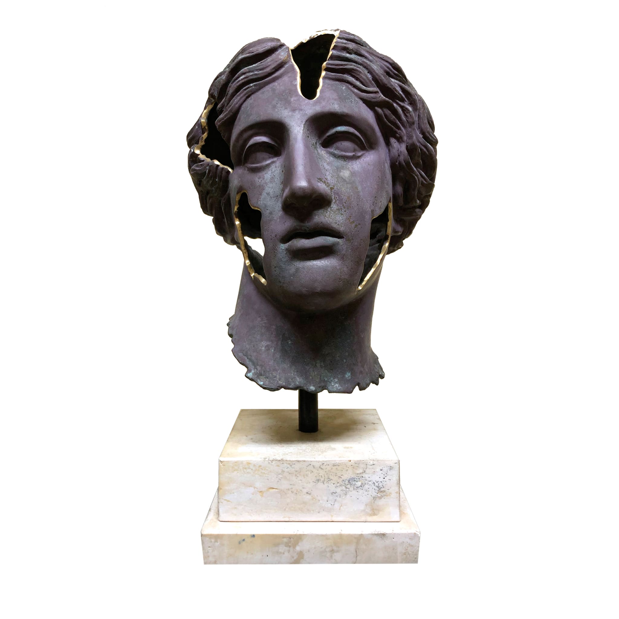 Escultura de cabeza fragmentada de Testa di Venere - Vista principal