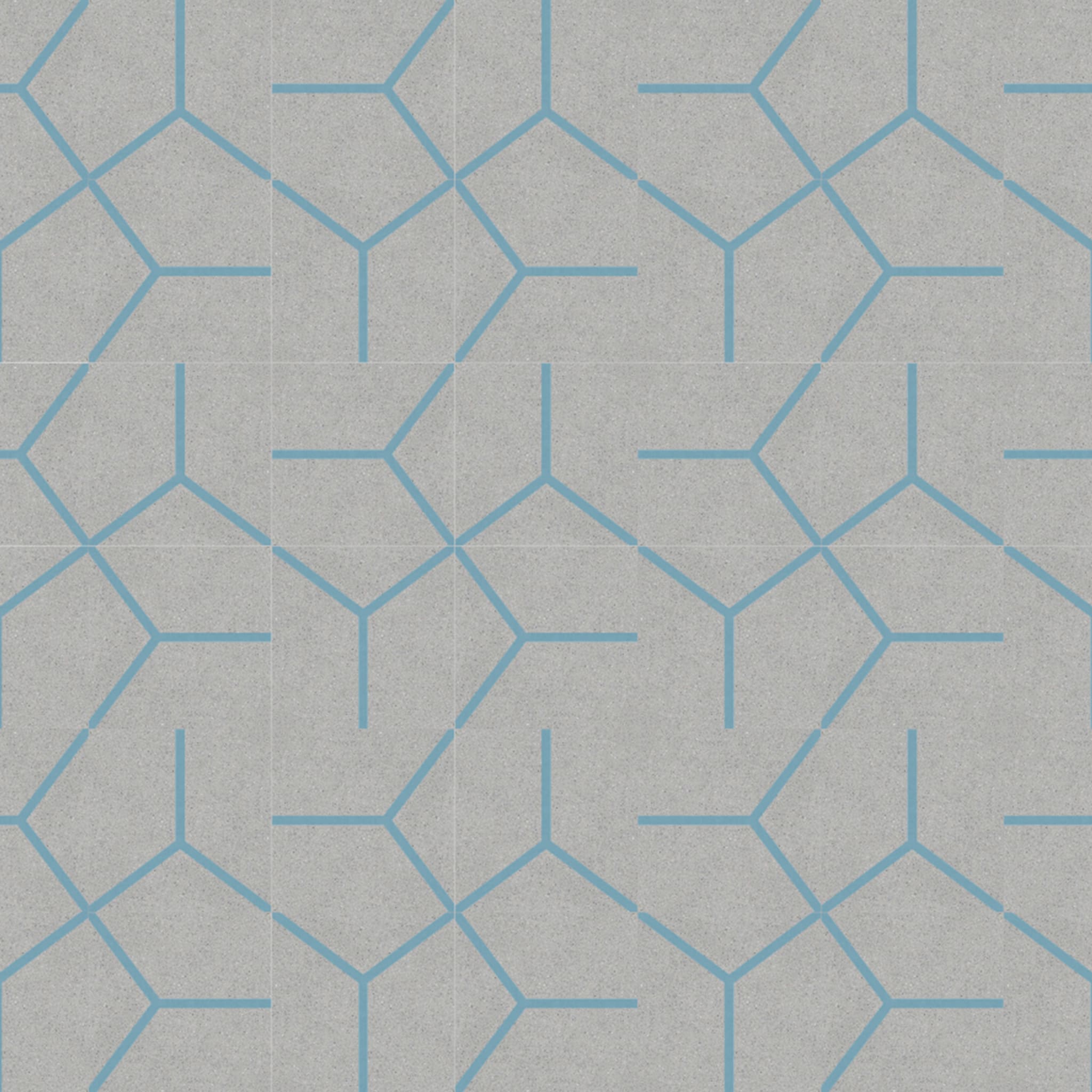 Yep Set of 25 Gray & Light-Blue Concrete Tiles - Alternative view 1