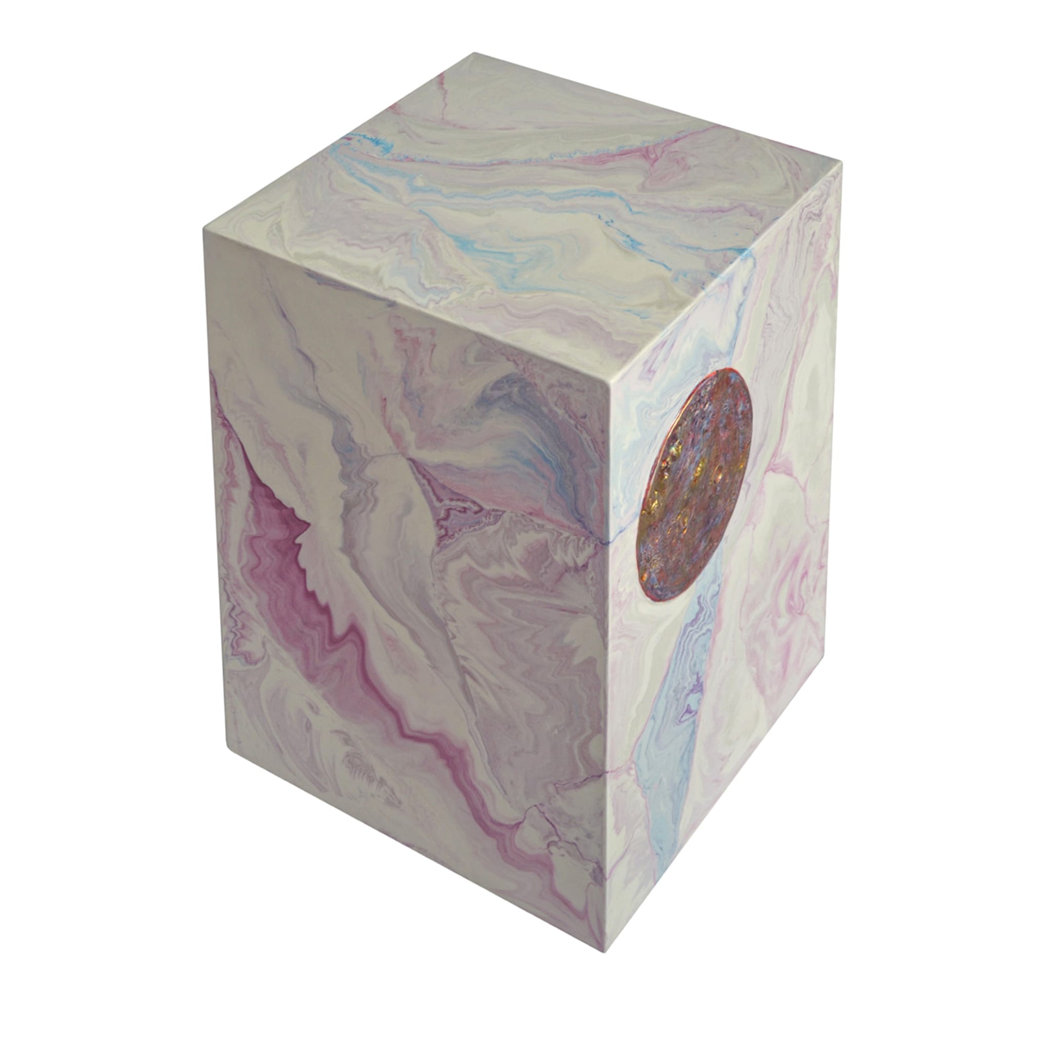 Pink Scagliola Art Side Table - Main view