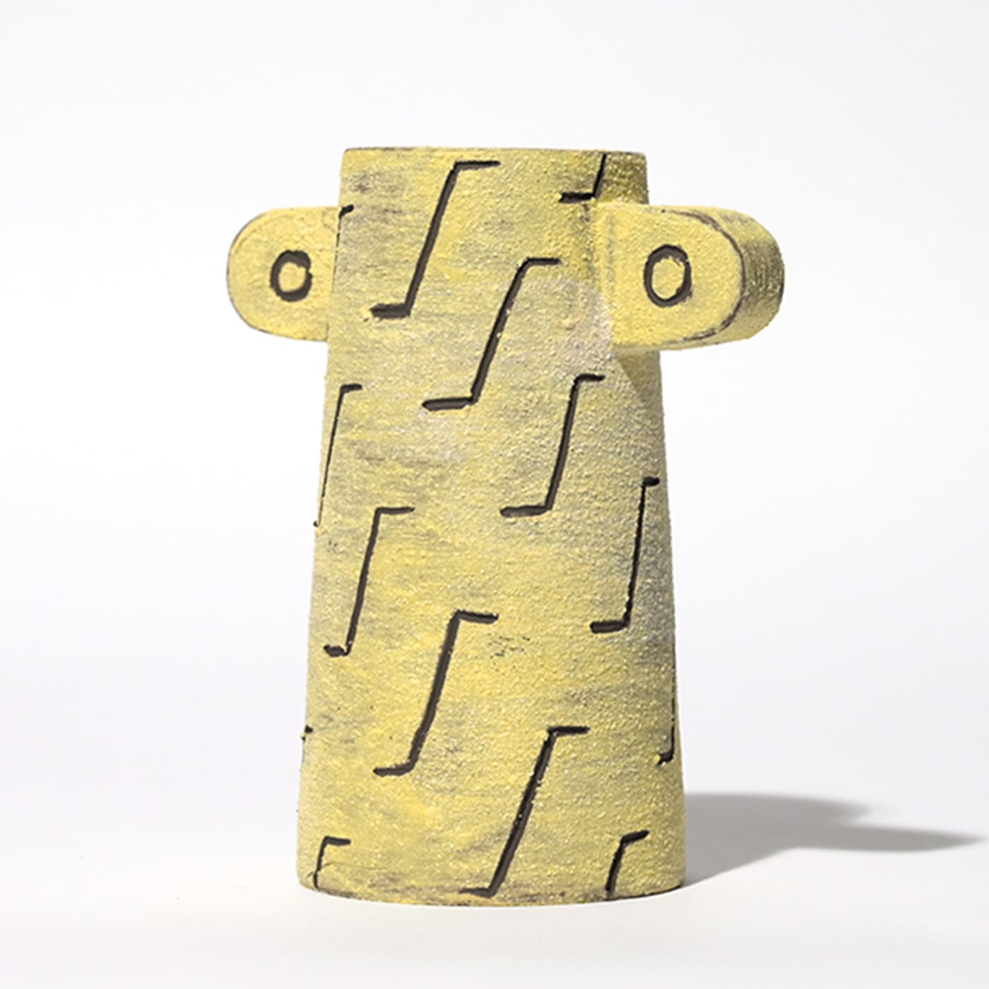 Small Volcano Yellow Ceramic Vase by Clémence Seilles - Stromboli Design