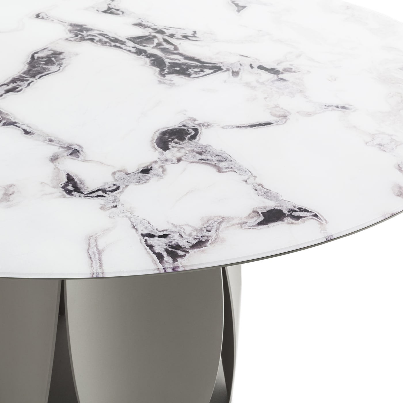 Tulipano Large Round Trinity Marble-Effect Table Morica Design - Artemest