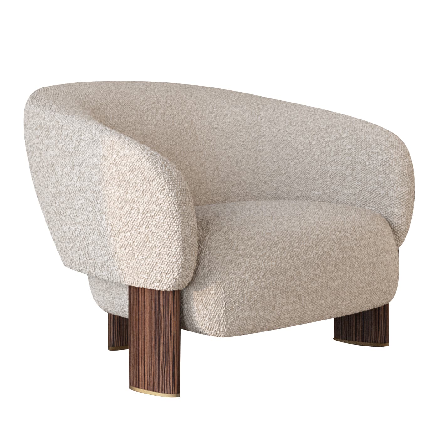 Nina White-Boucle Armchair