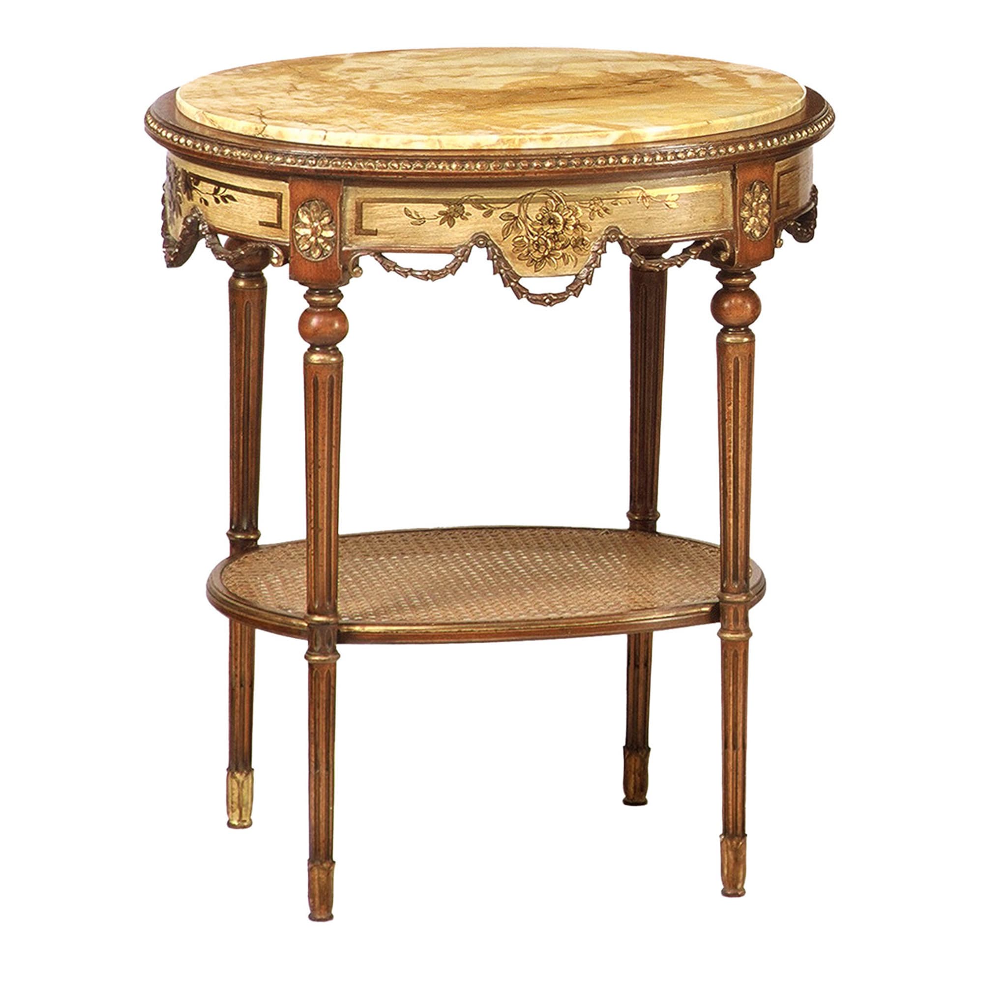 French Neoclassic-Style Oval Side Table #2 - Main view